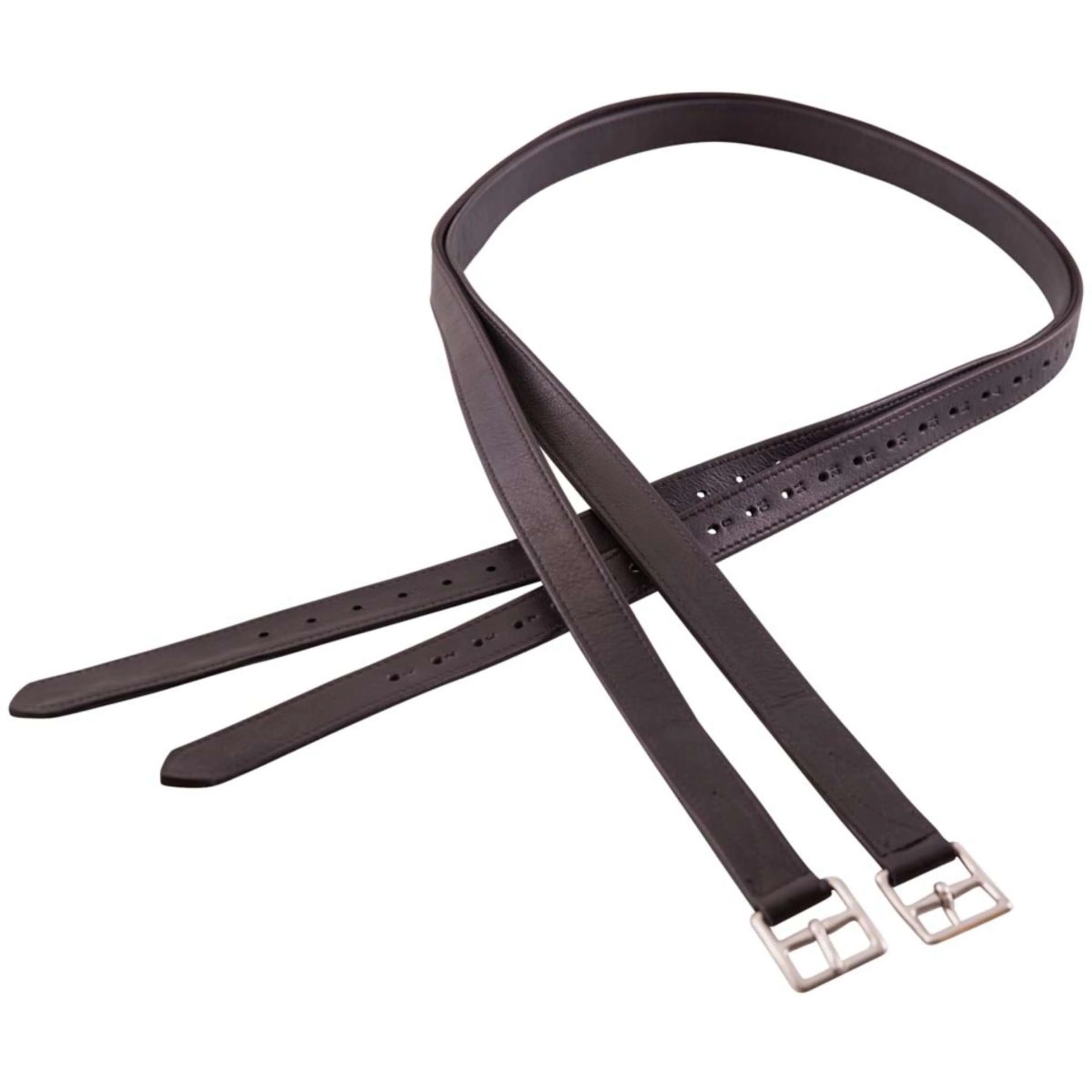 BR Étrivières Nylon et Boucles Acier Inoxydable Soft Noir/Argent