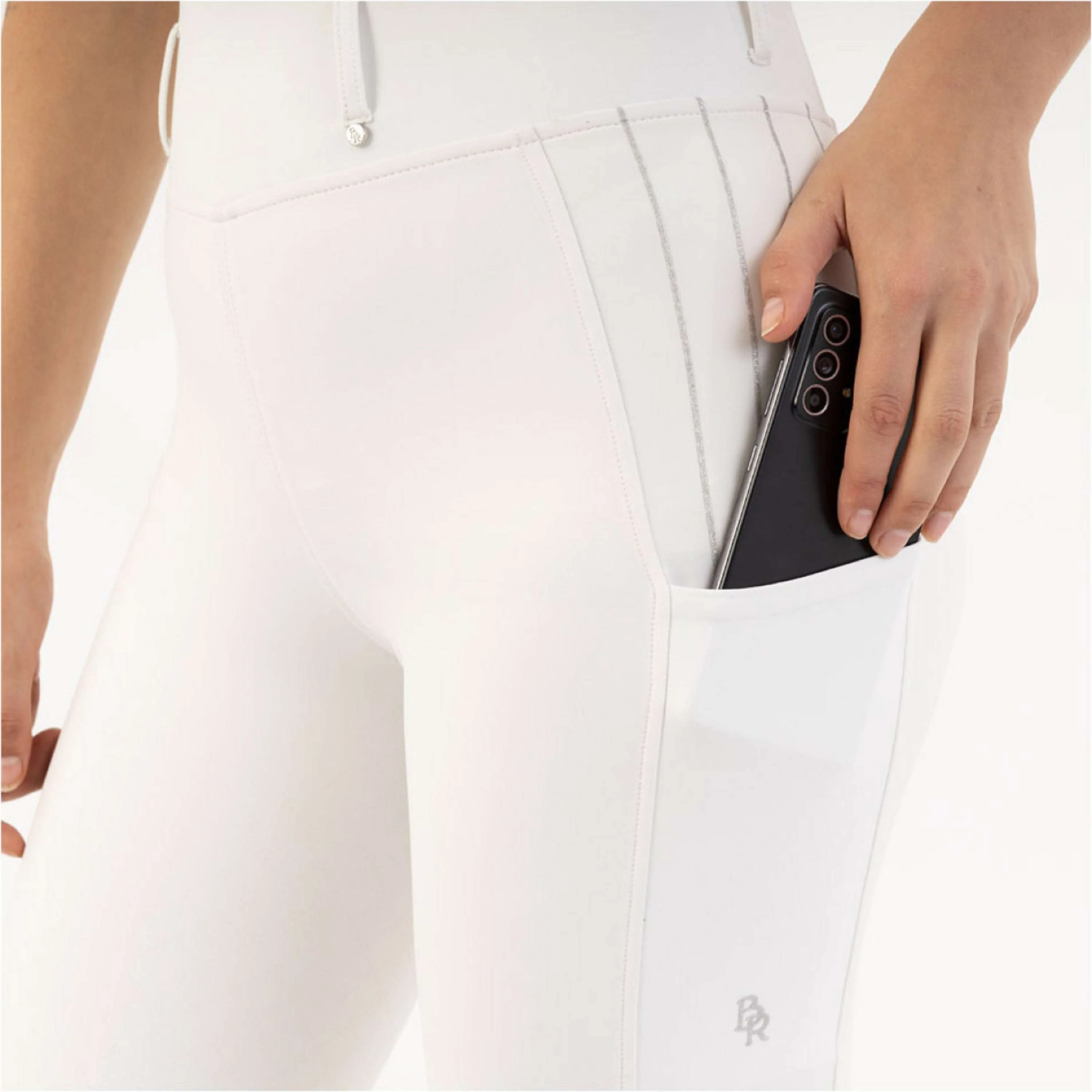 BR Legging d'Équitation Kelly Full Grip Lucent White - Image 5