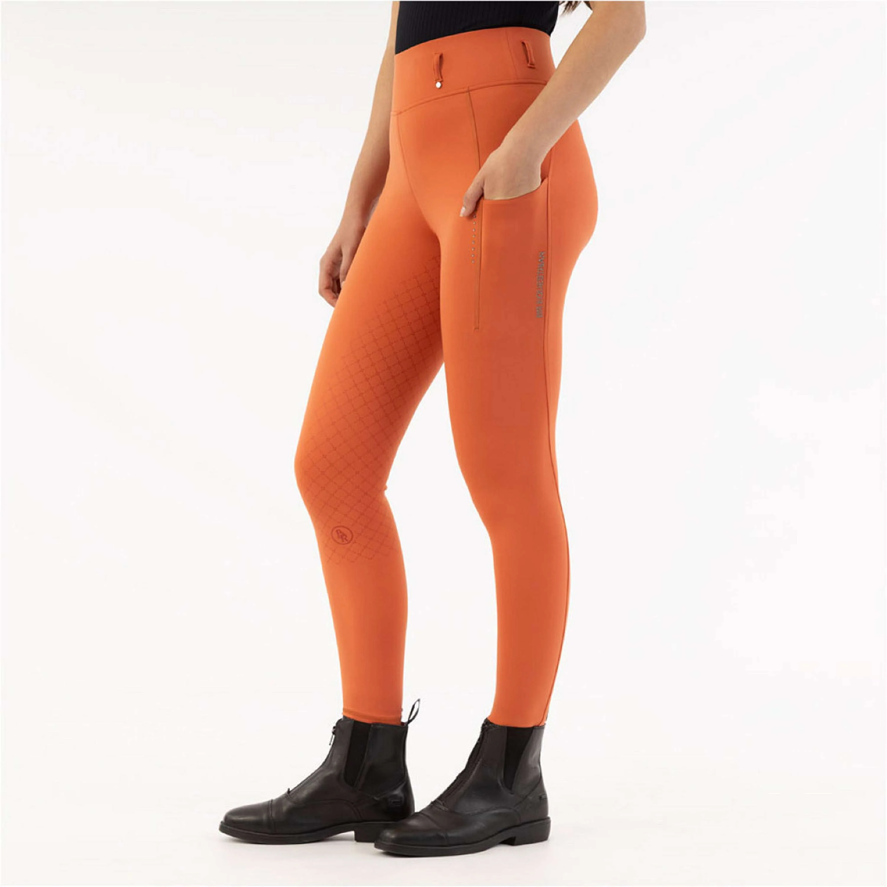 BR Legging d'Équitation Kimore Full Grip Mecca Orange - Image 4