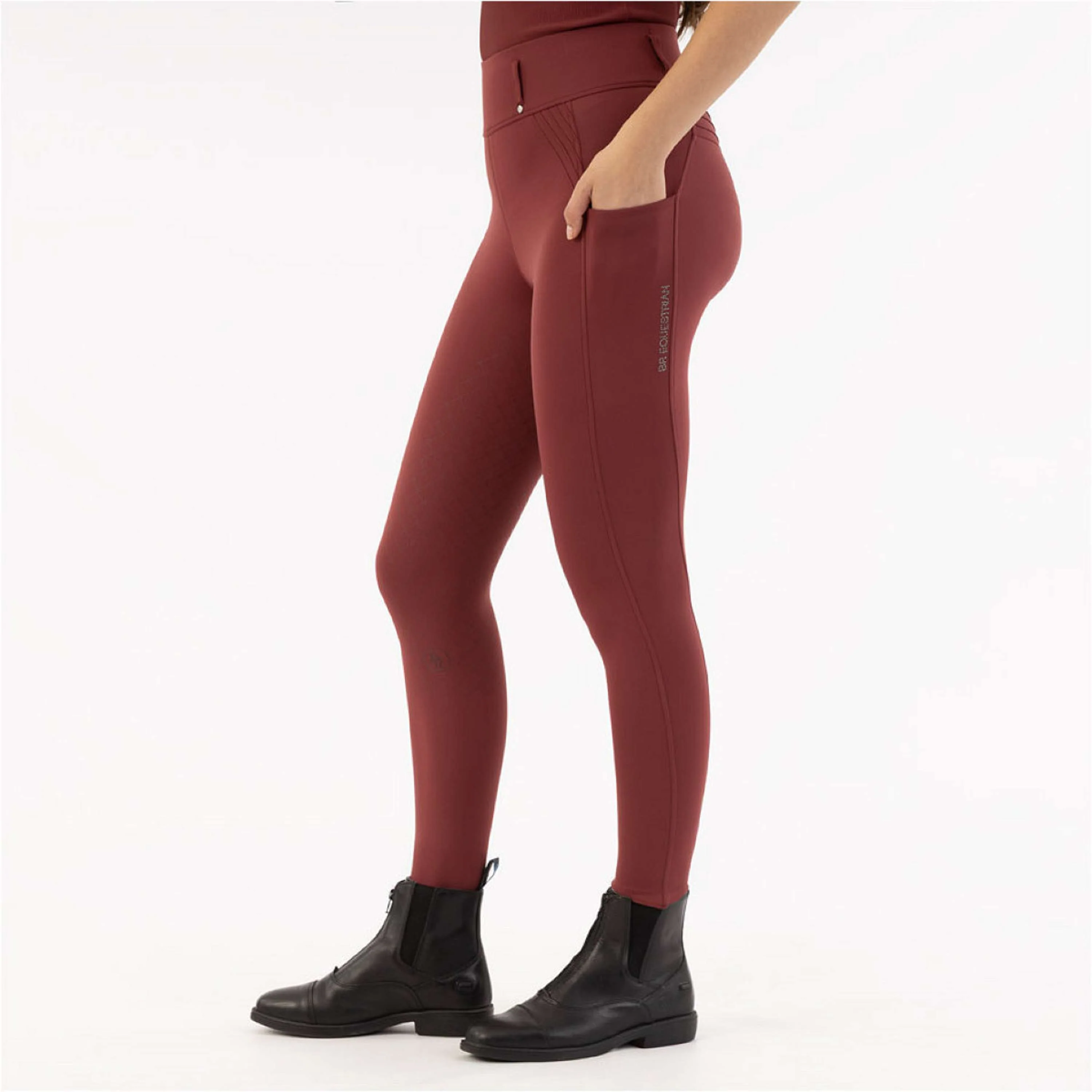 BR Legging d'Équitation Krista Full Grip New Maroon - Image 3