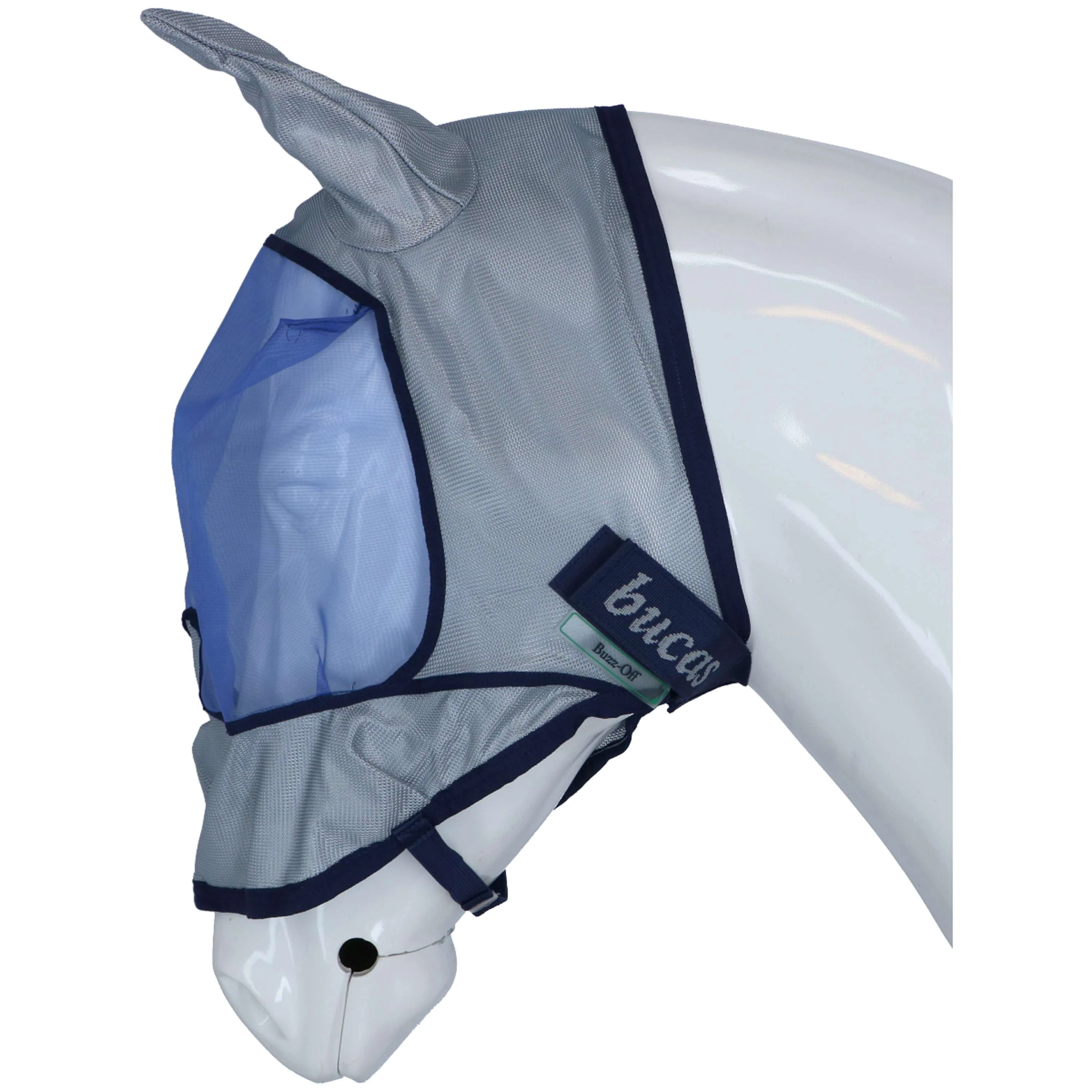 Bucas Buzz-Off Masque Anti-Mouches Deluxe avec Oreilles Bleu - Image 4