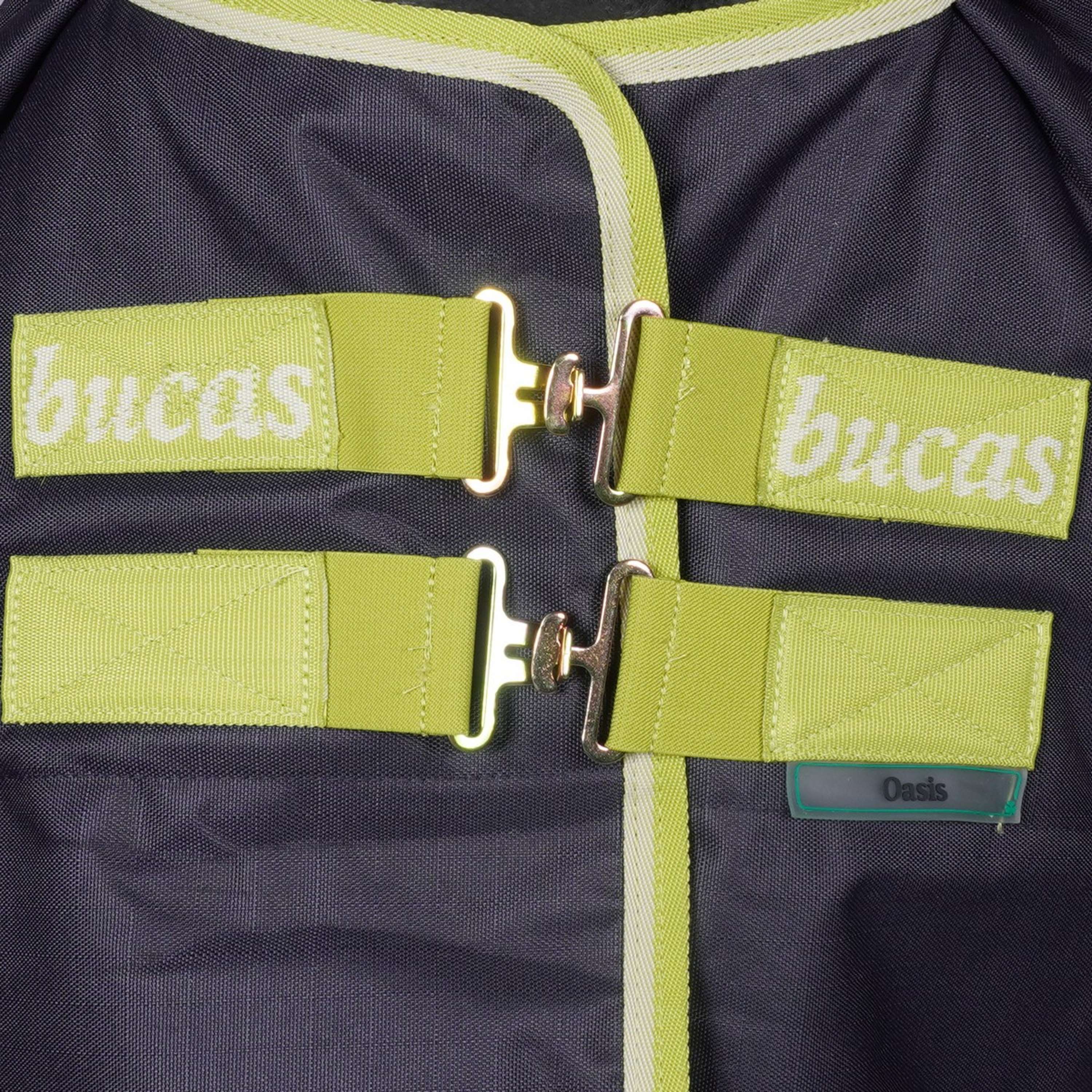 Bucas Oasis Turnout Neck 100g Dark Grey/Lime - Image 4