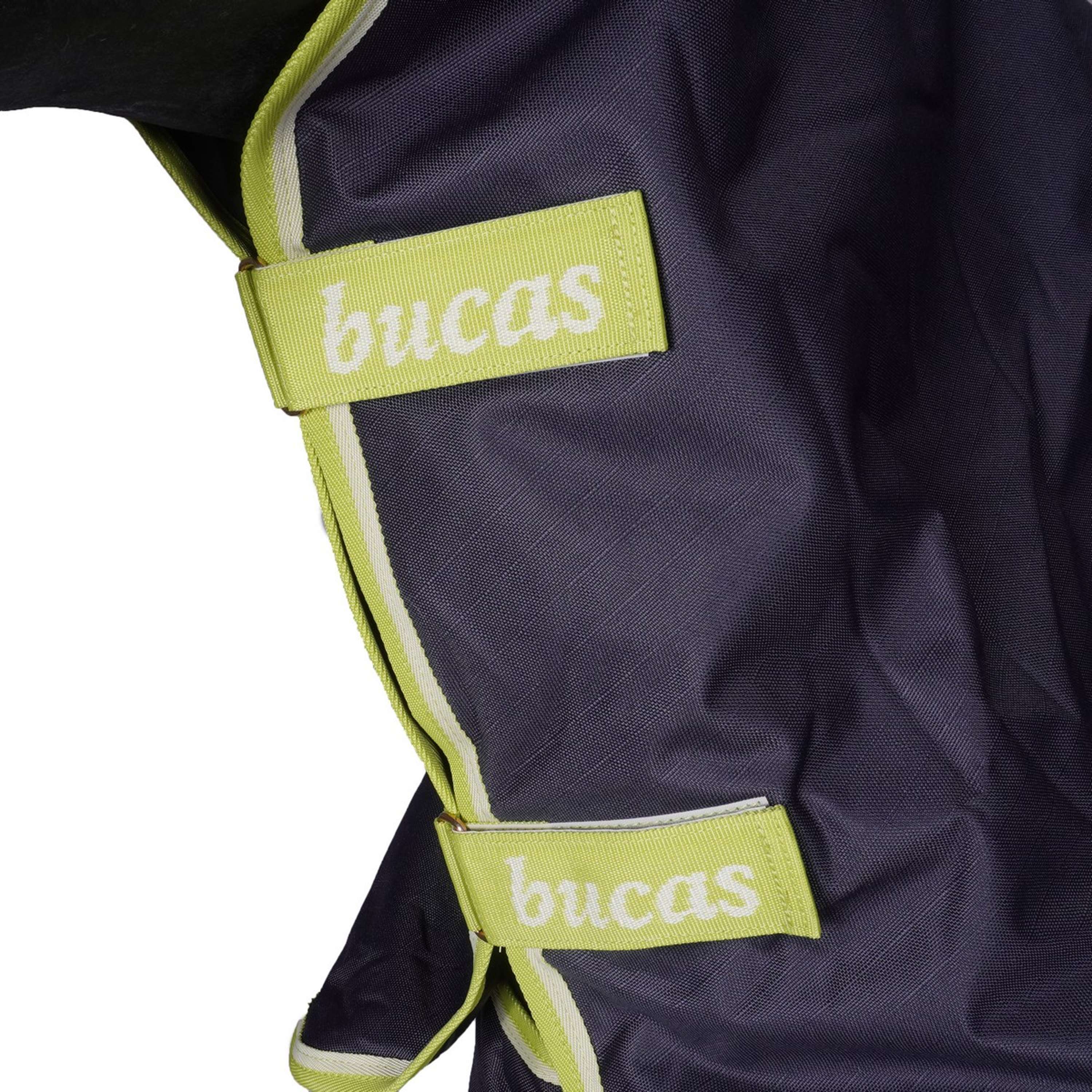 Bucas Oasis Turnout Neck 100g Dark Grey/Lime - Image 6