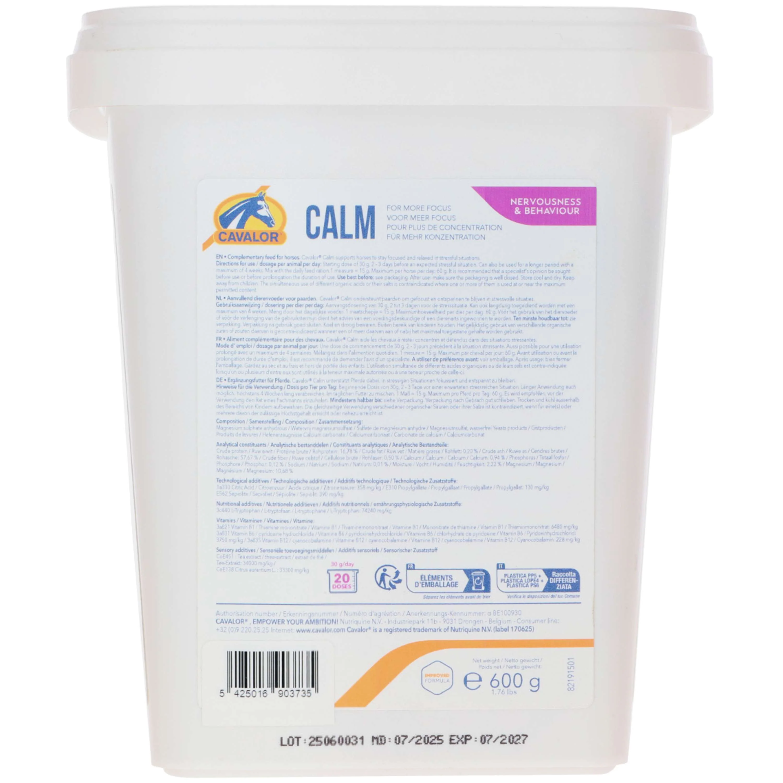 Cavalor Produit Calmant Calm - Image 3