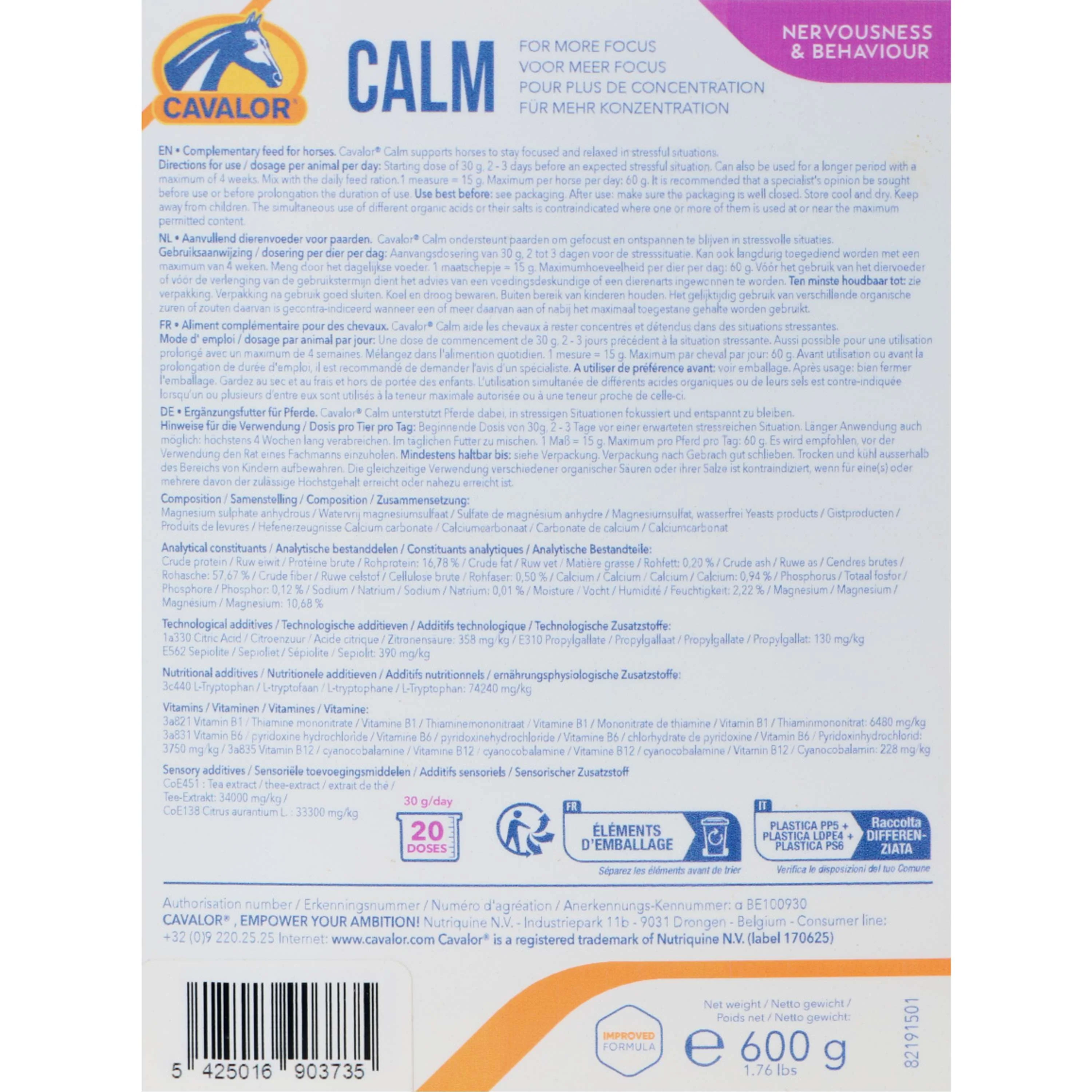 Cavalor Produit Calmant Calm - Image 6