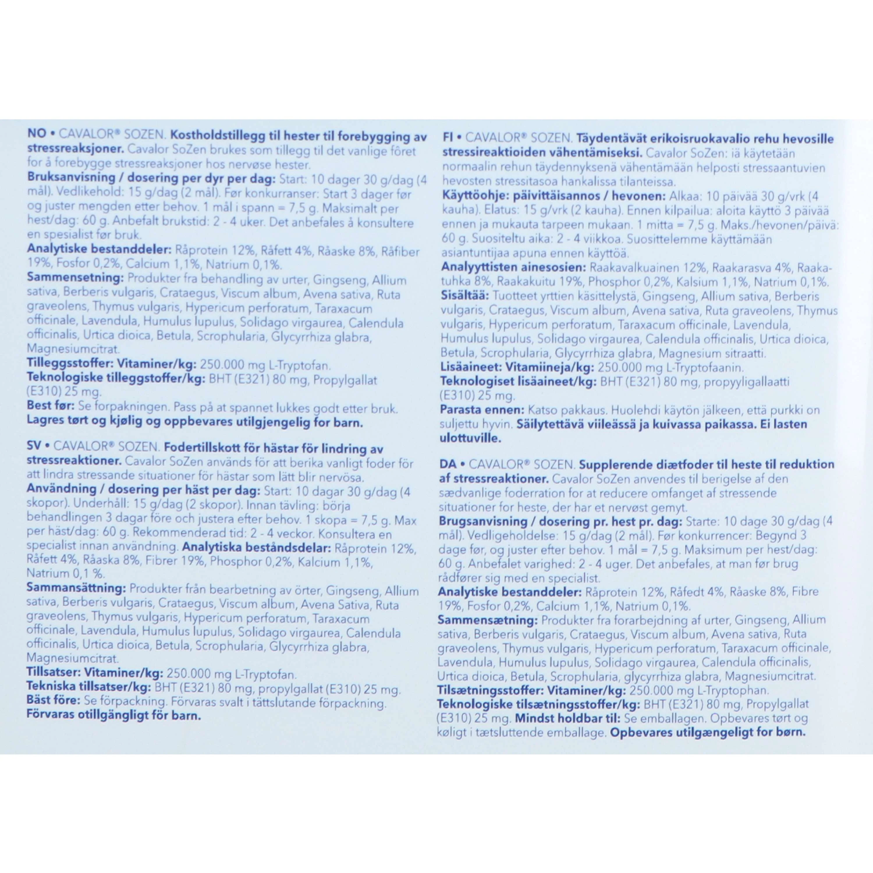 Cavalor Produit Calmant SoZen - Image 3