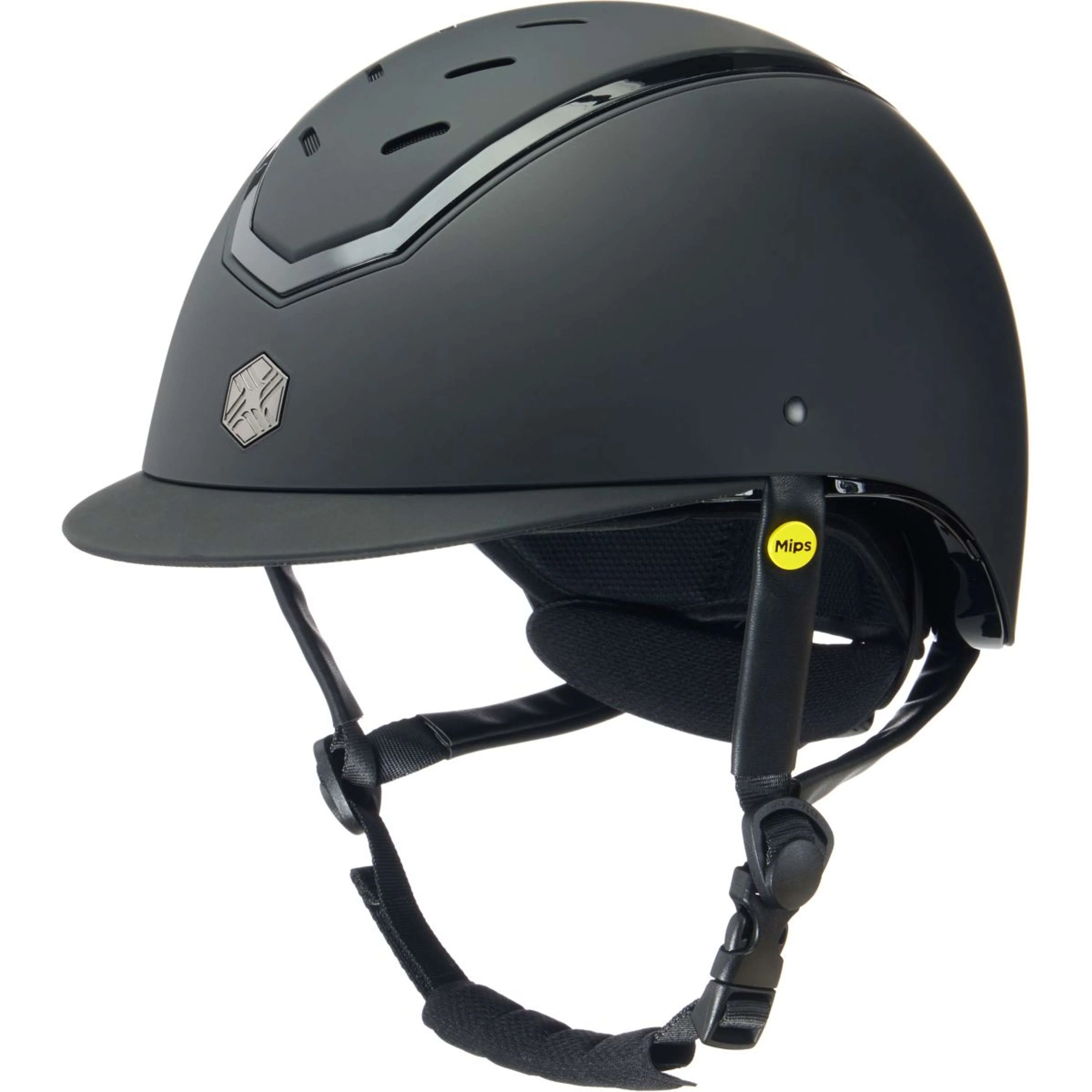 Charles Owen Bombe Kylo visière standard MIPS Black Matte/Black Gloss