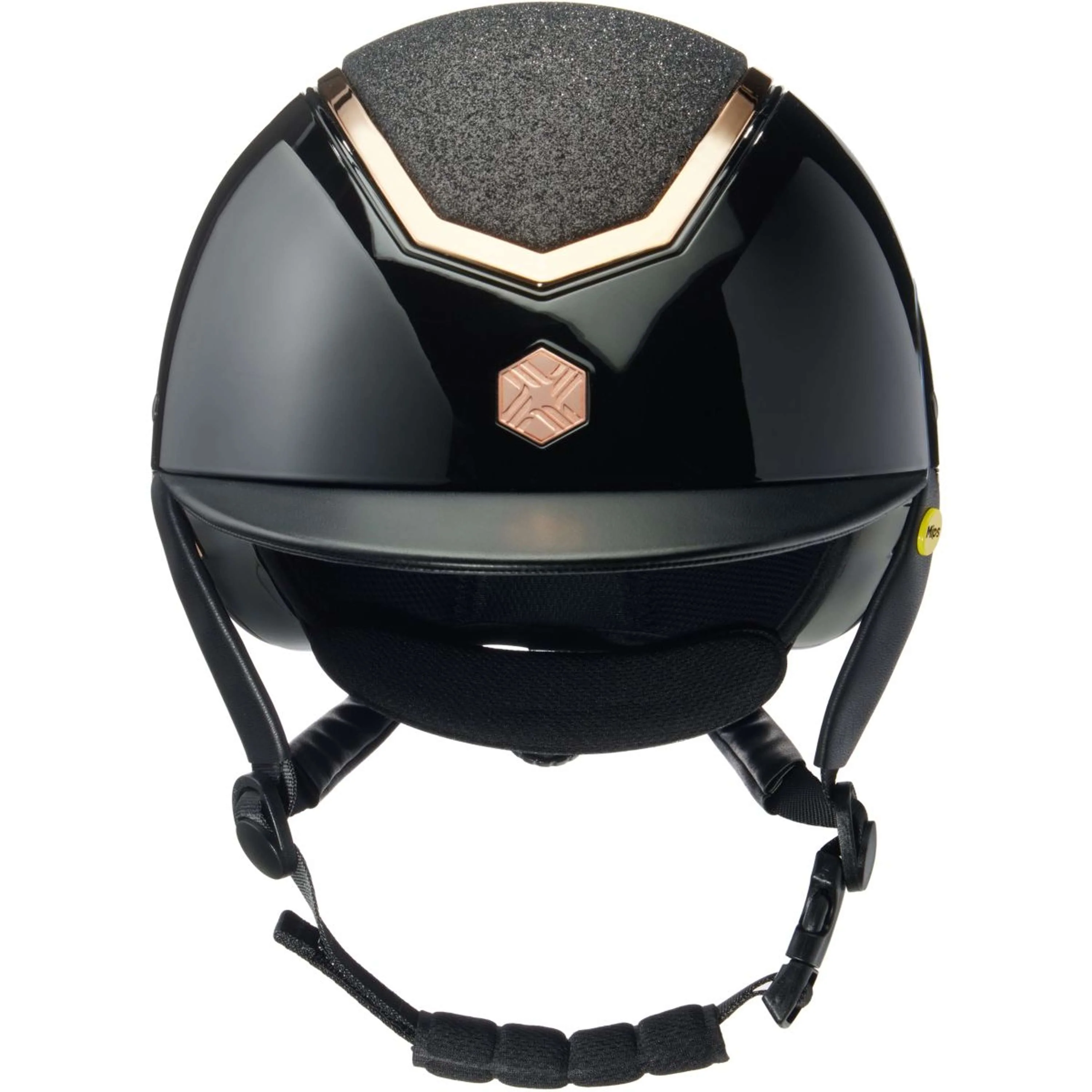 Charles Owen Bombe Kylo Sparkly MIPS Black Gloss/Rose Gold - Image 2