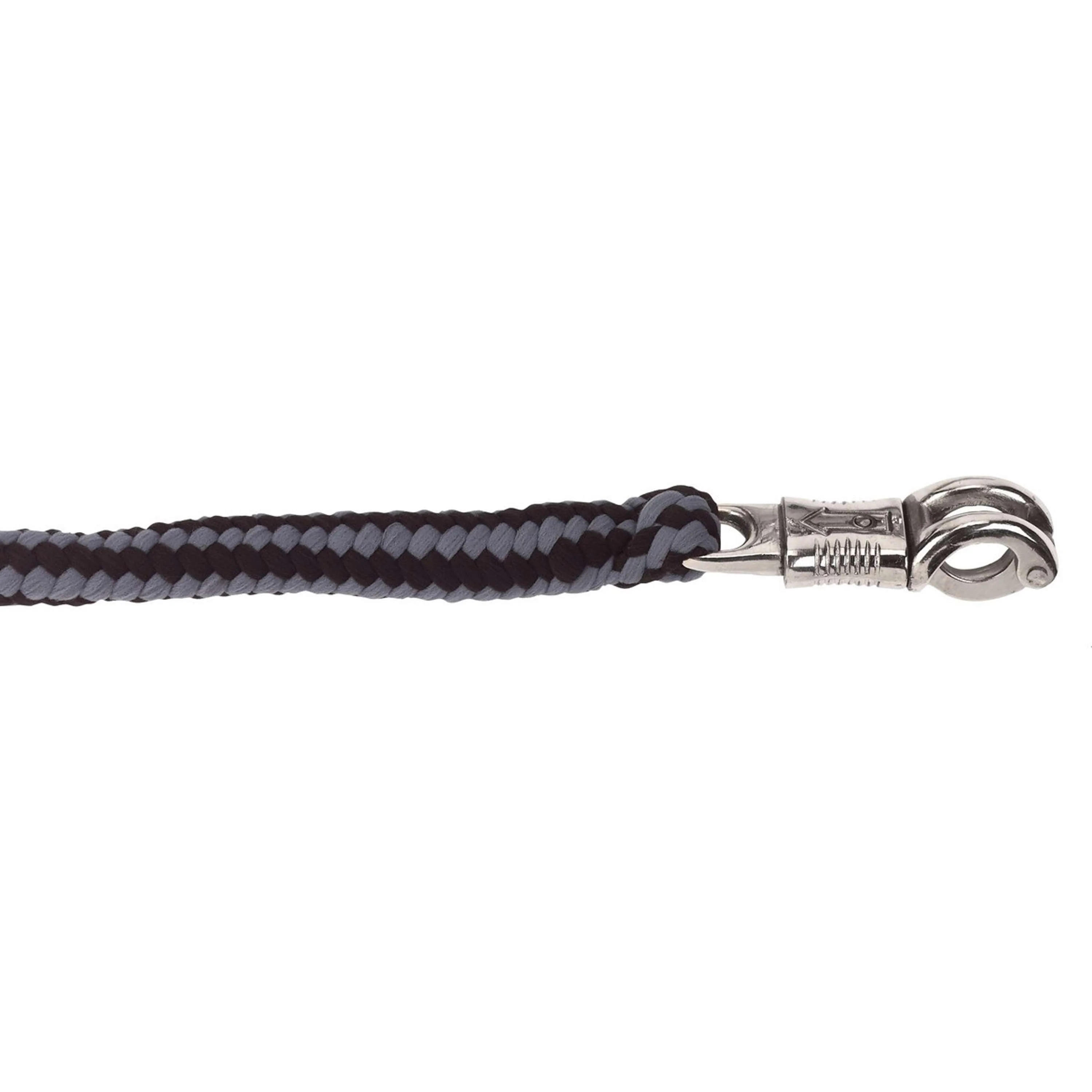 Covalliero Corde pour Licol Hippo avec Crochet Panique Noir/Gris