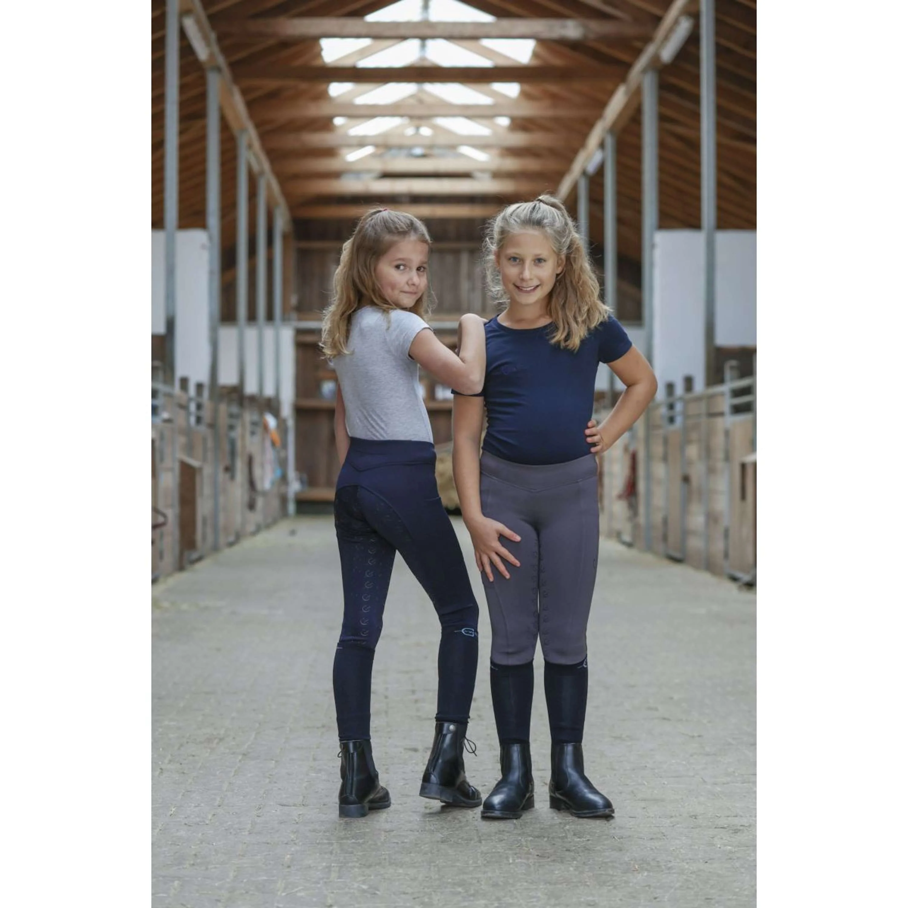 Covalliero Legging d'Équitation ClassicStar Enfants Graphite - Image 4
