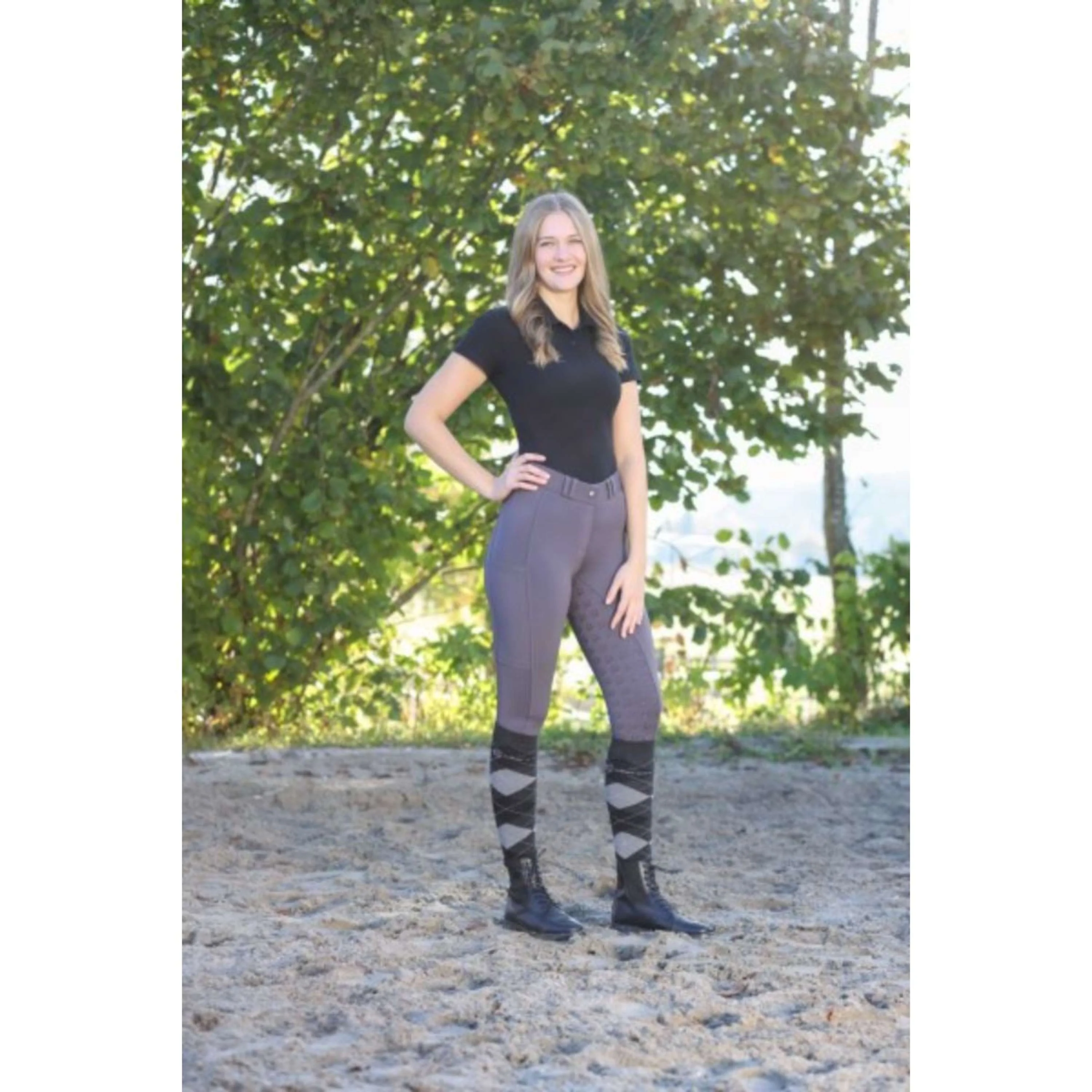 Covalliero Pantalon d'Équitation ClassicStar Graphite - Image 5