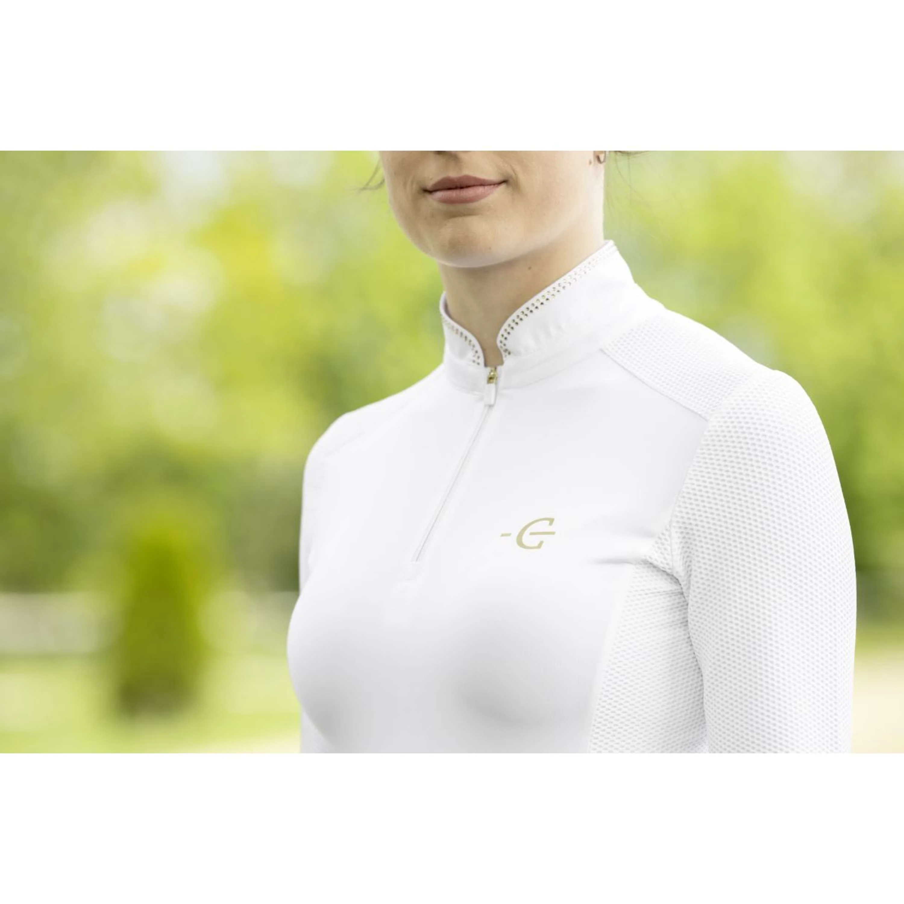 Covalliero T-shirt de Concours SS26 Femme Longues Manches Blanc - Image 4