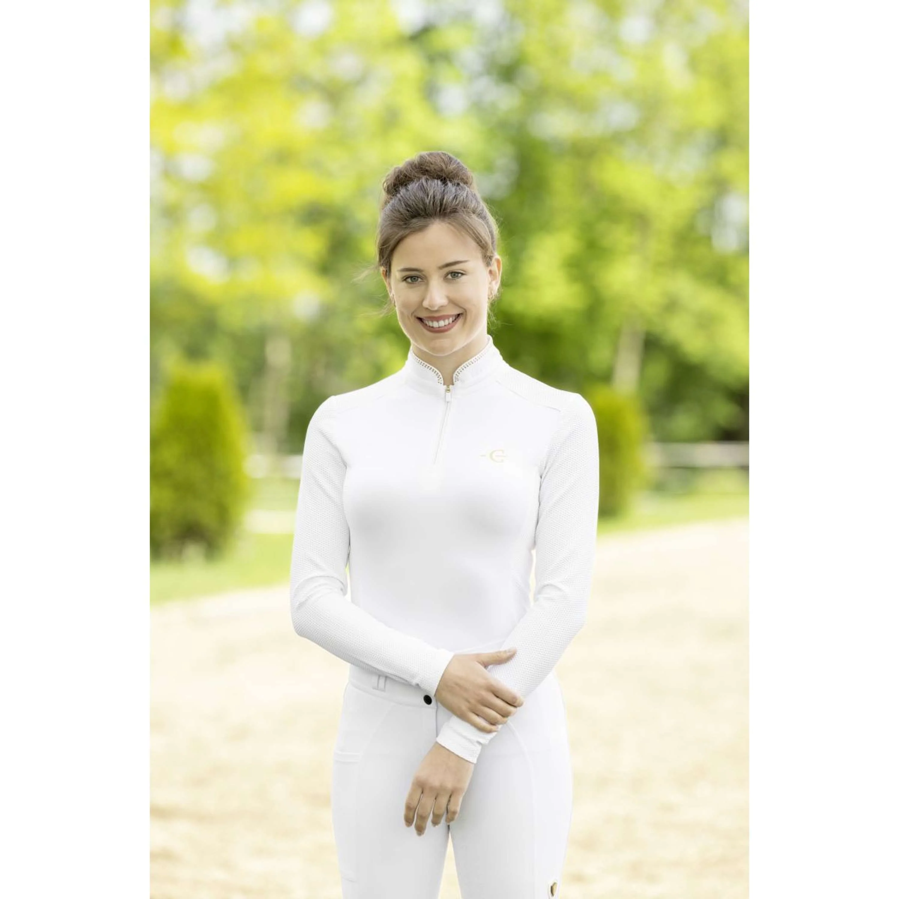 Covalliero T-shirt de Concours SS26 Femme Longues Manches Blanc - Image 5