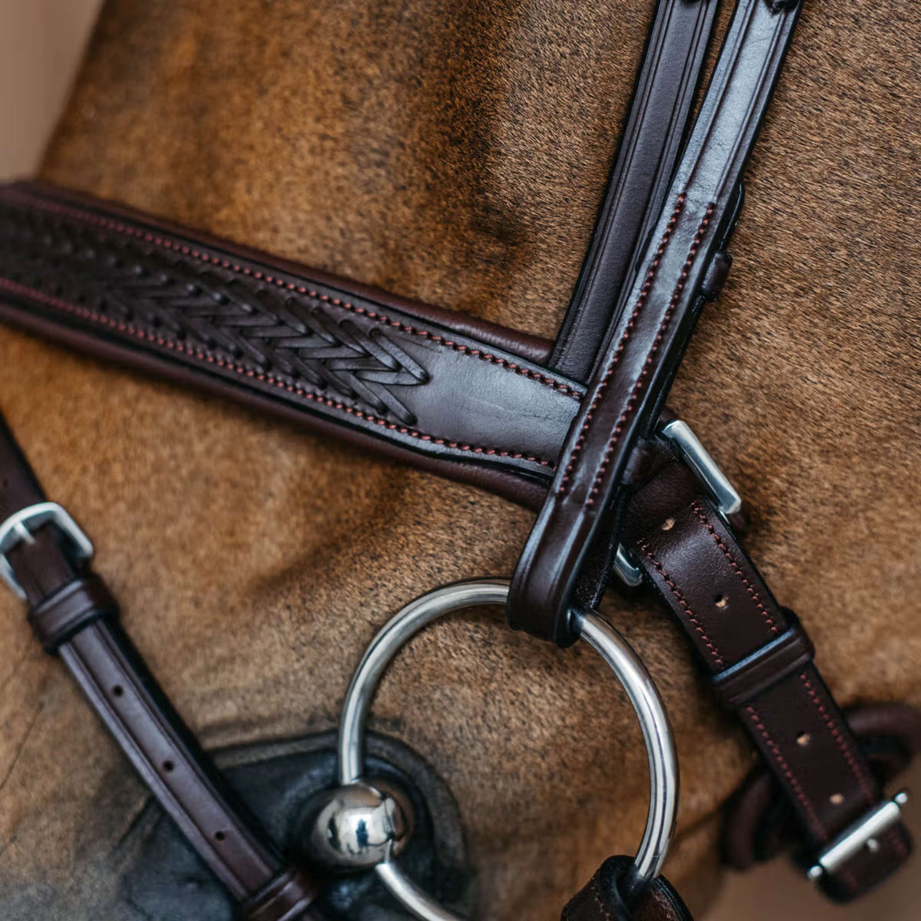 Dyon Muserolle Flash Pull-Back Tressé Marron - Image 2