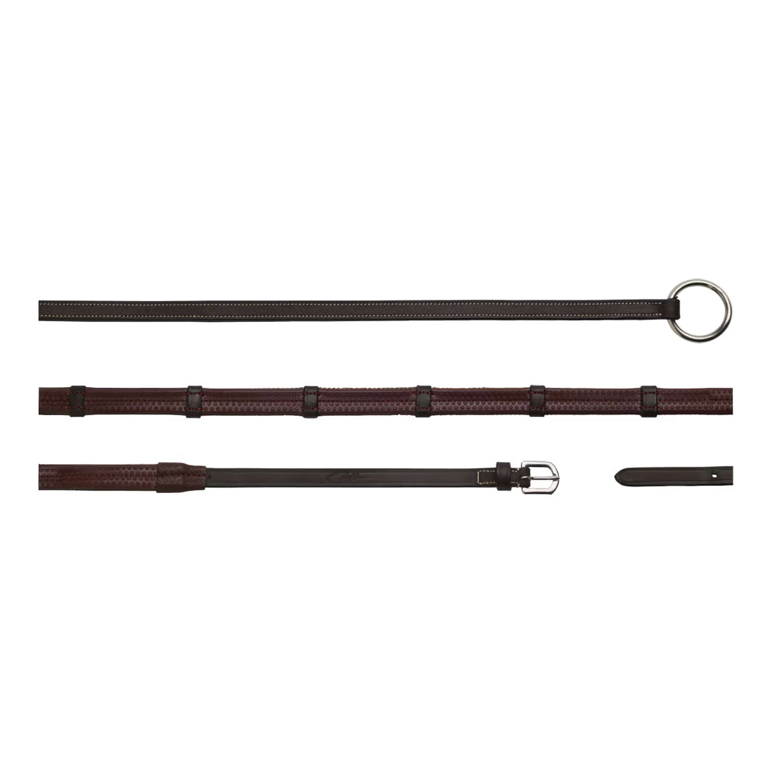 Dyon Rênes 1/2 7 Stops Fermeture par anneau Marron