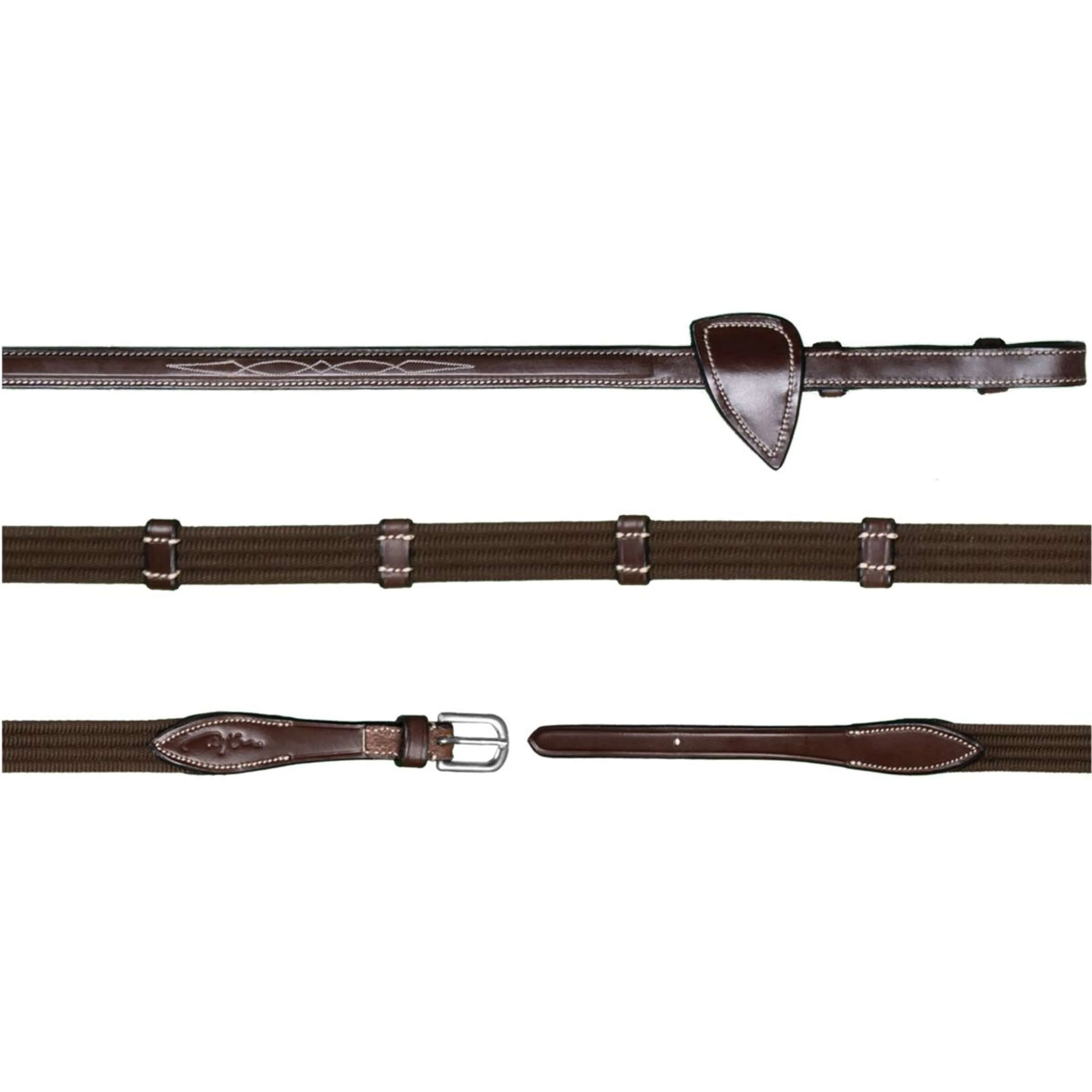 Dyon Rênes 9 Loops US Collection 5/8 Caoutchouc Marron