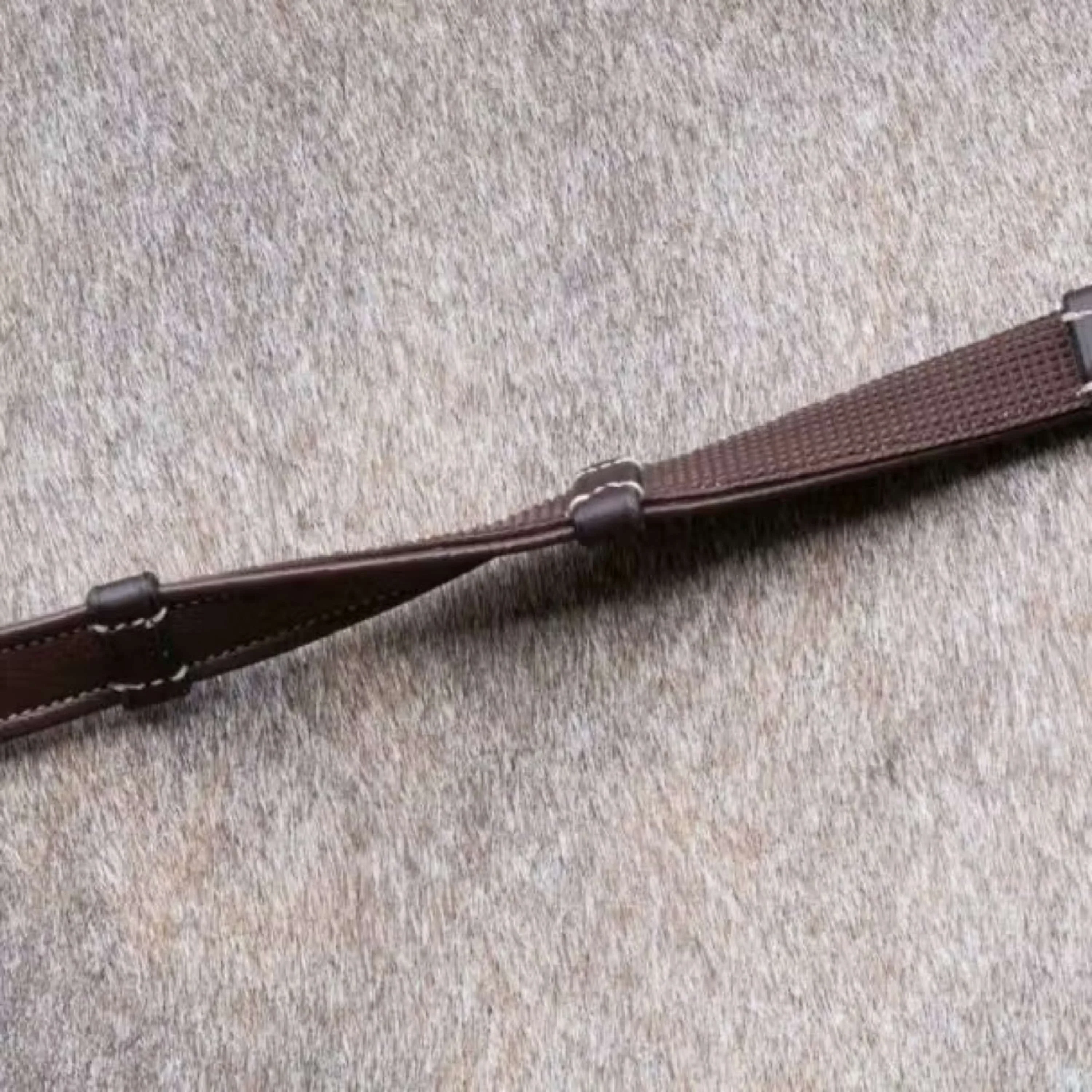 Dyon Rênes Hunter 5/8 avec Arrêts Cuir Marron - Image 2