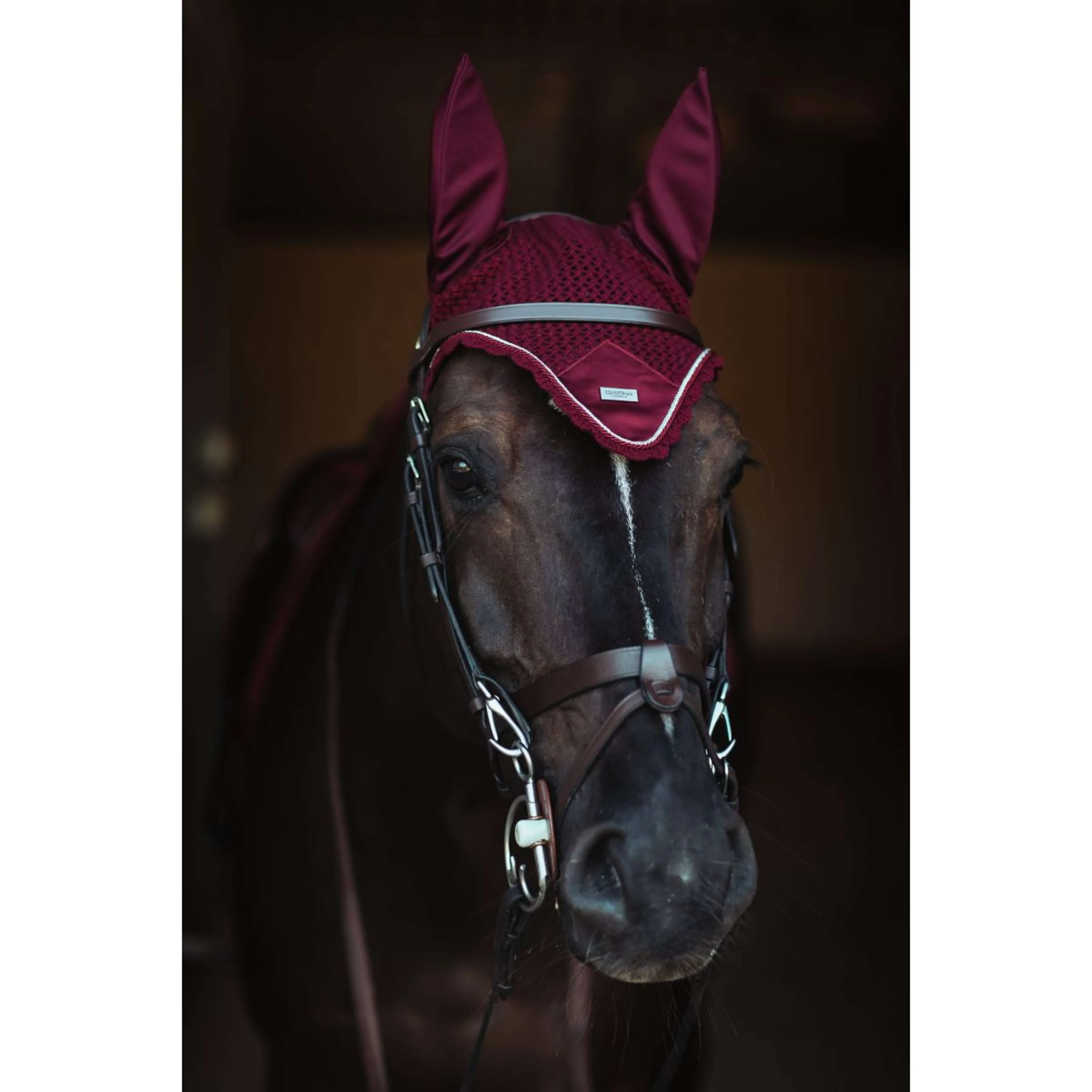 Equestrian Stockholm Bonnet Anti-Mouches Bordeaux - Image 3