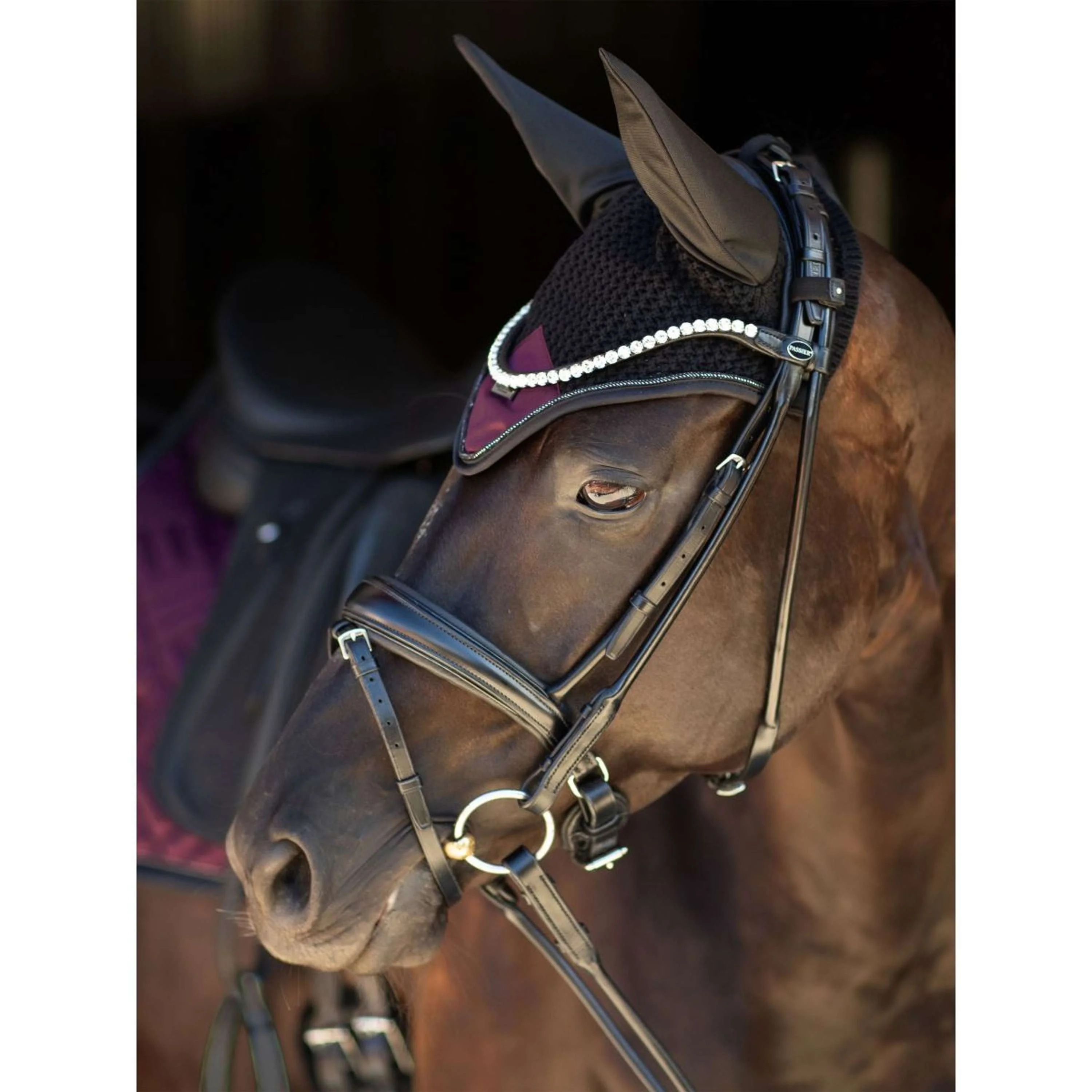 Equestrian Stockholm Bonnet Anti-Mouches Modern Purple Night - Image 4