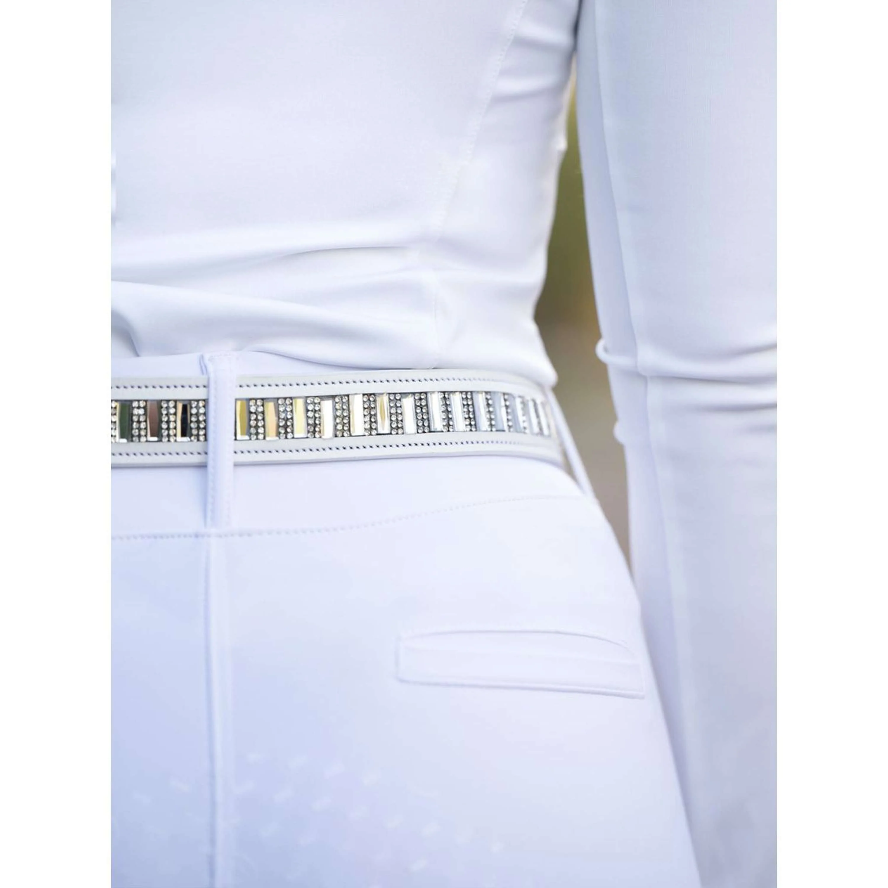 Equestrian Stockholm Ceinture Contest Blanc - Image 3