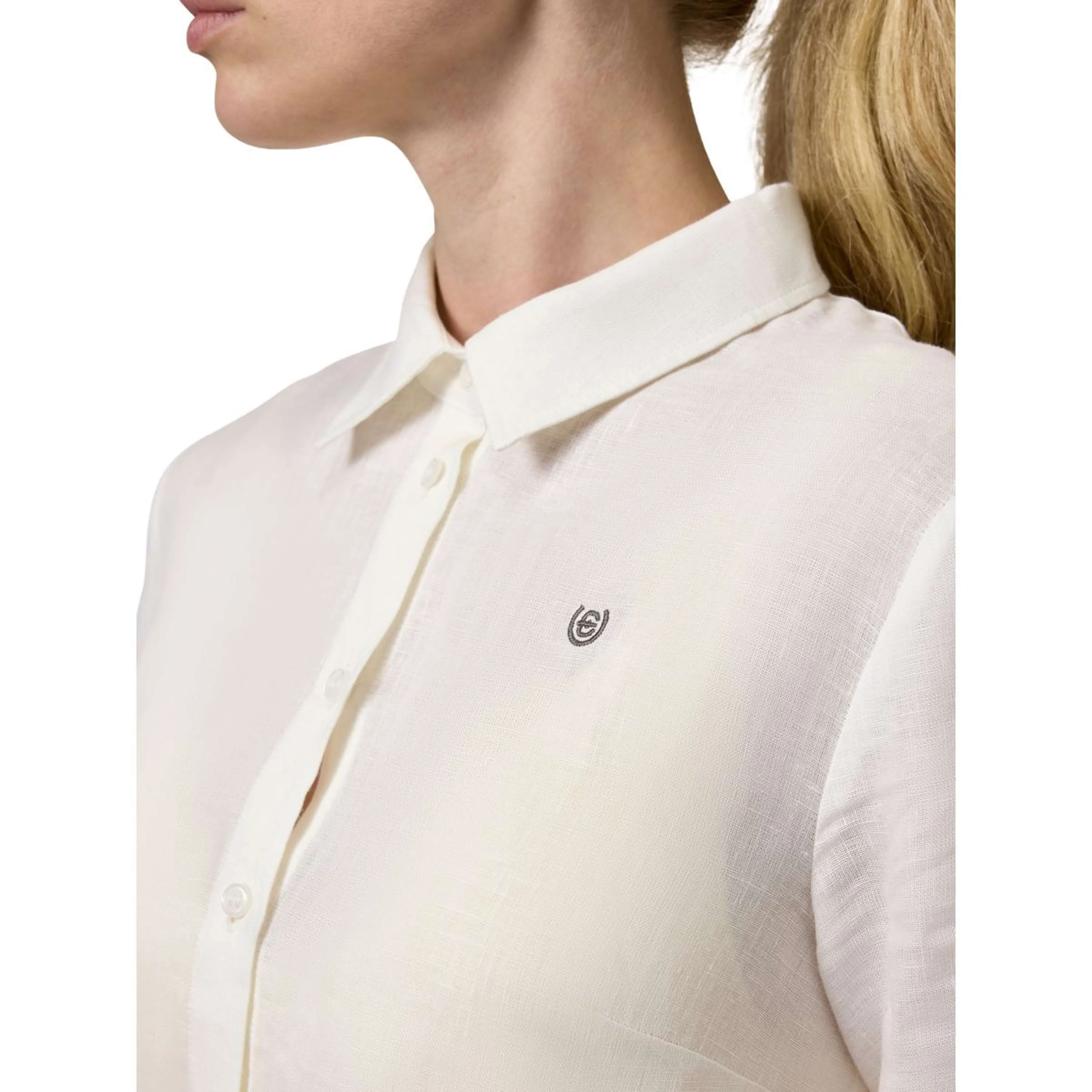 Equestrian Stockholm Chemise Linen Blanc - Image 4