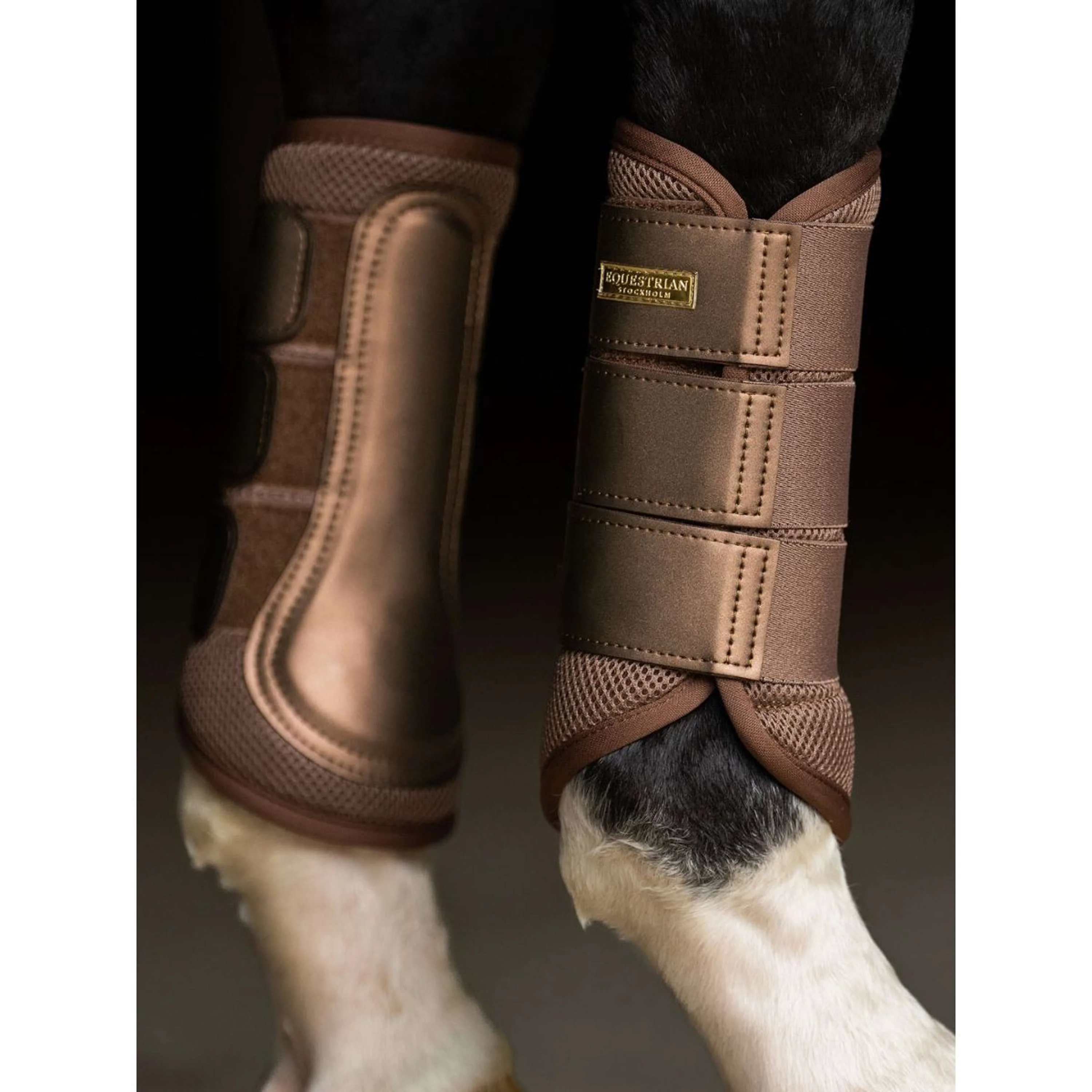 Equestrian Stockholm Guêtres Classic Mesh Champagne - Image 3