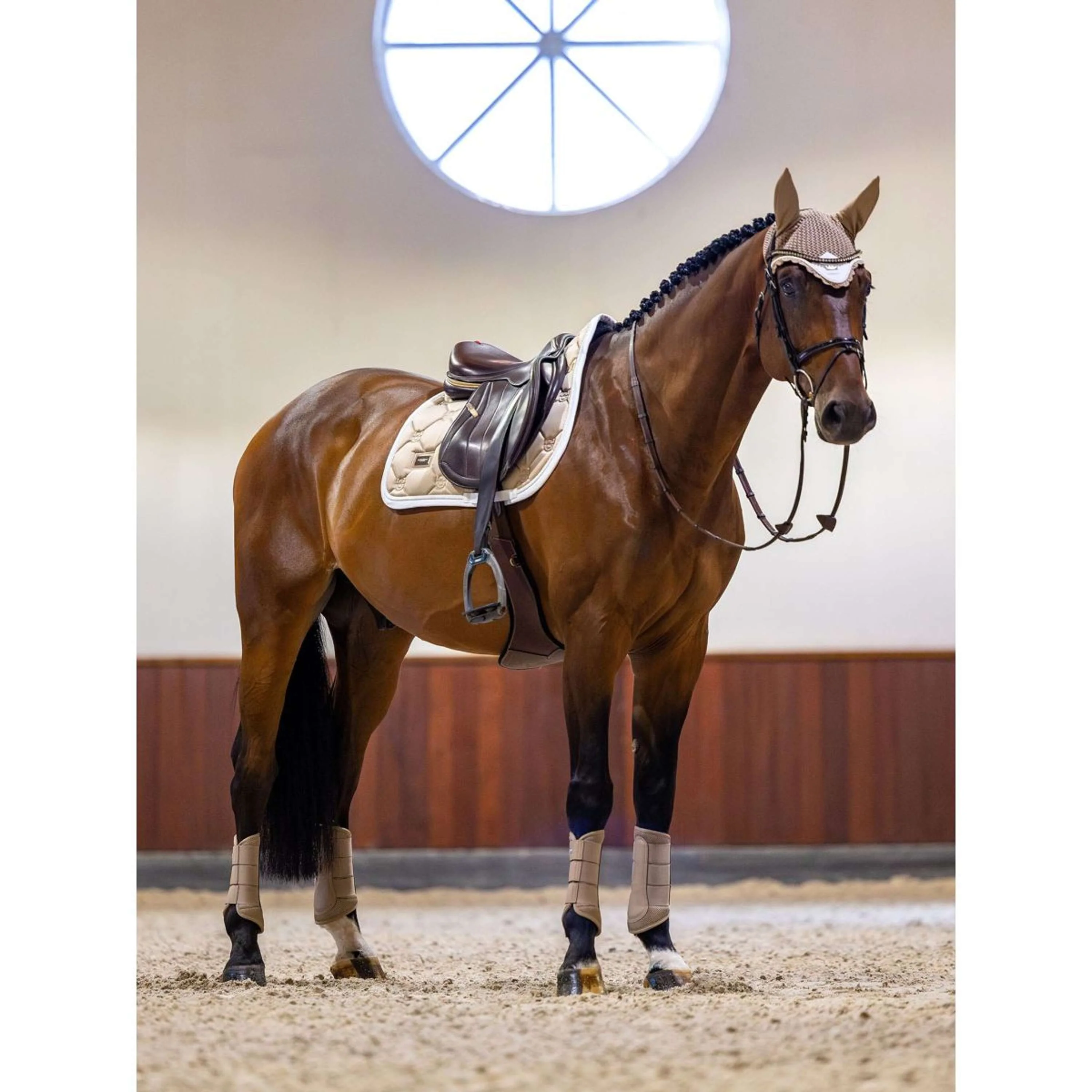 Equestrian Stockholm Bonnet Anti-Mouches Sable - Image 3
