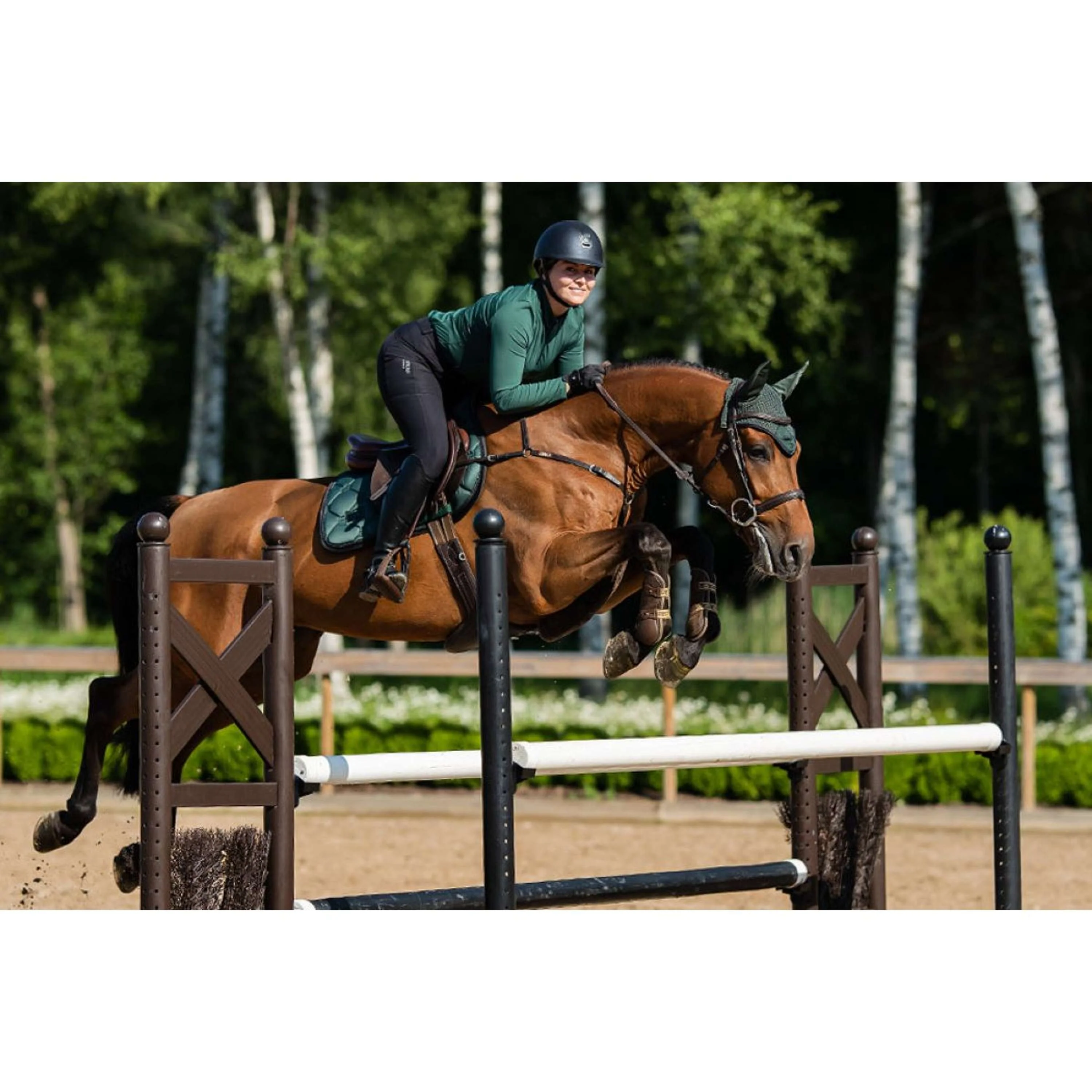Equestrian Stockholm Tapis de Selle de Saut Sycamore Green - Image 4