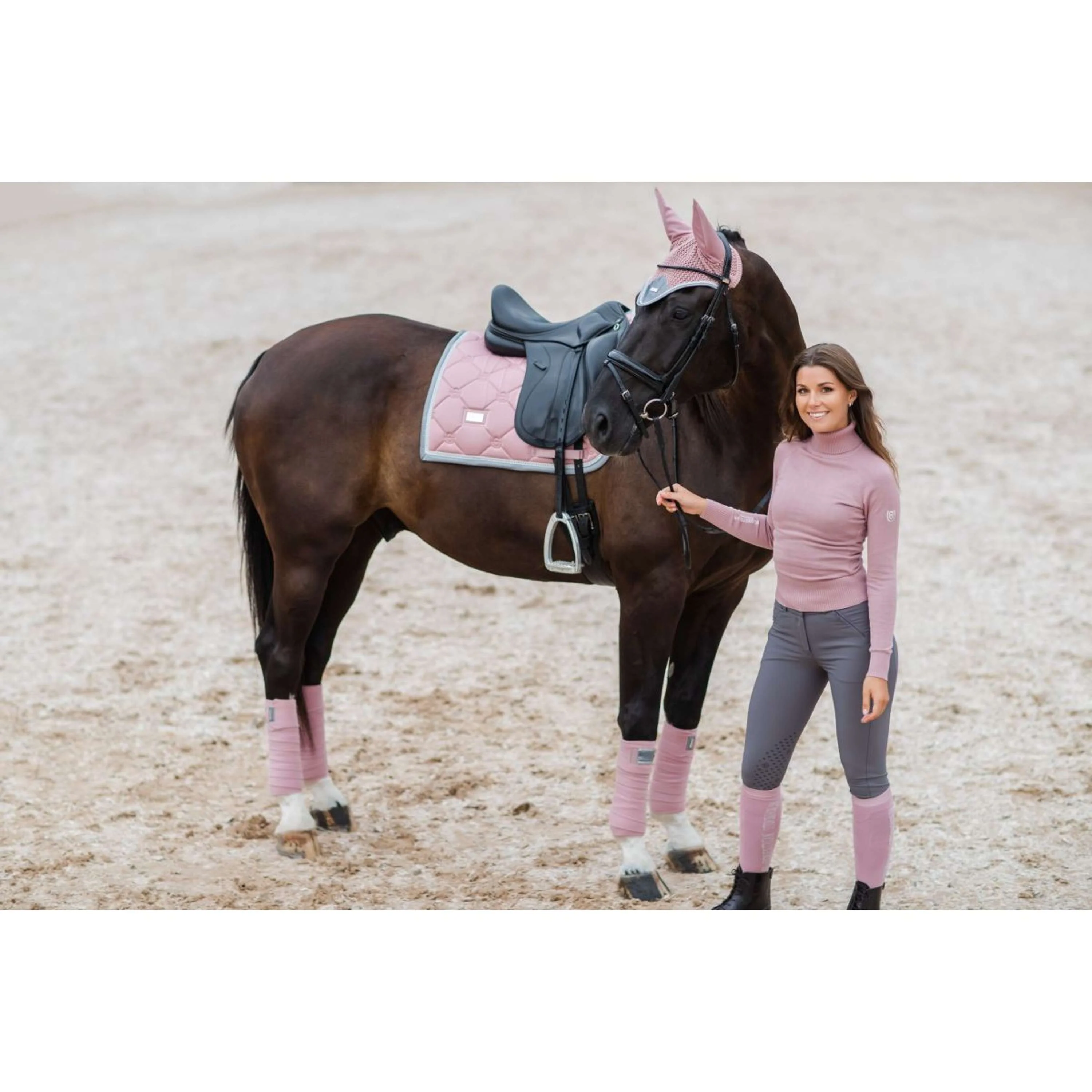 Equestrian Stockholm Tapis de Selle Dressage Pink Pearl - Image 2