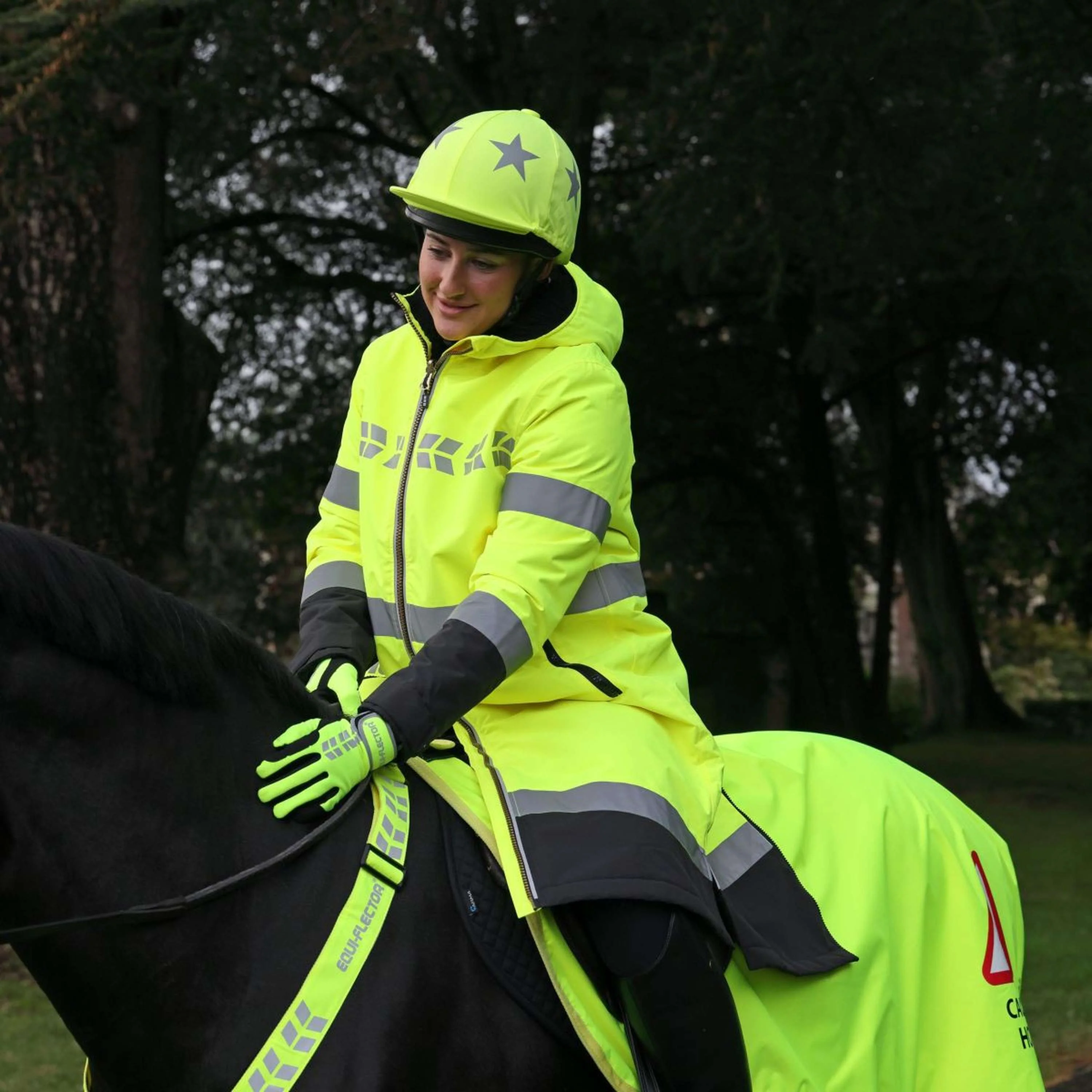 Equi-Flector by Shires Veste All Weather Jaune - Image 2