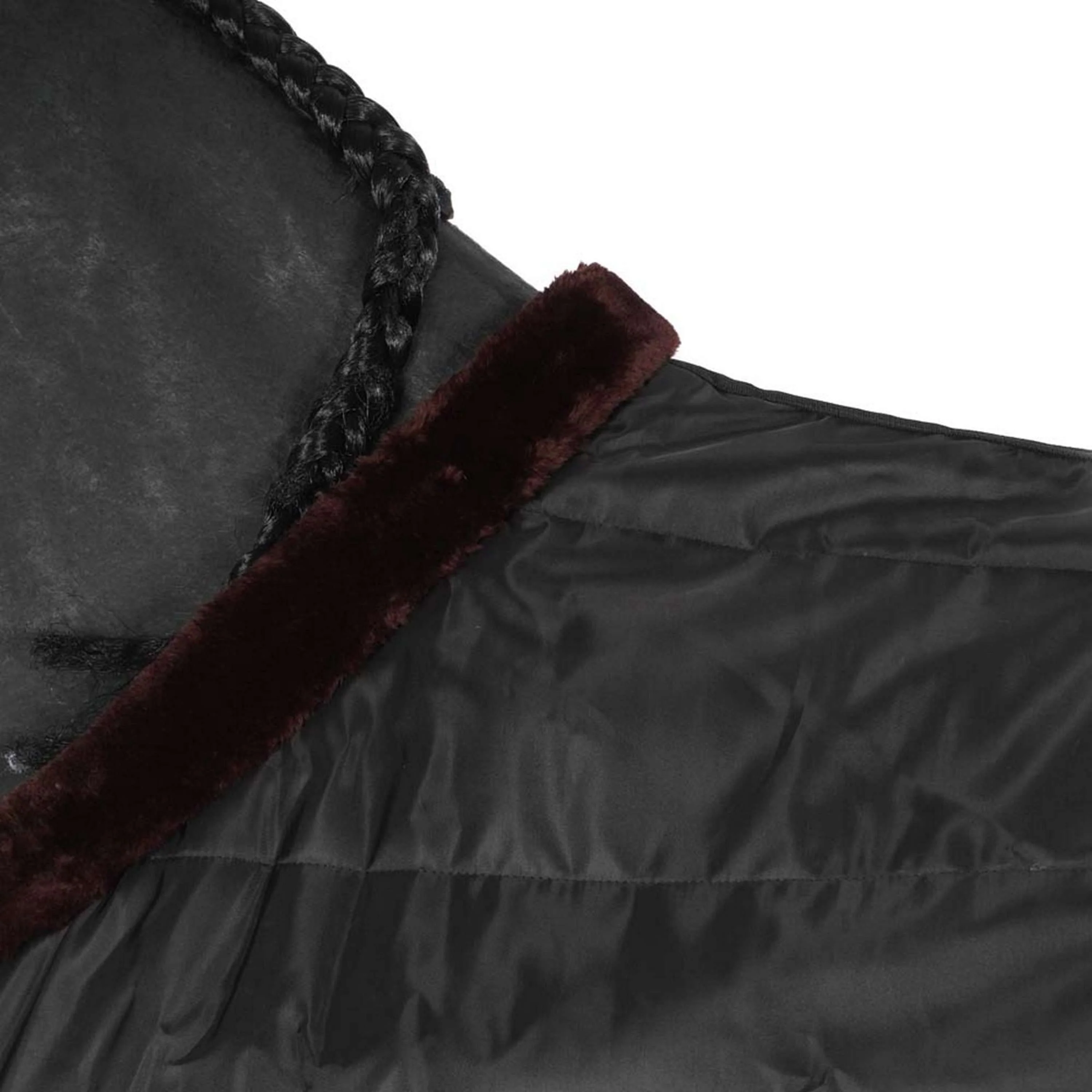 EQUITHÈME Couverture d'Écurie Teddy 200g Noir/Beige - Image 4
