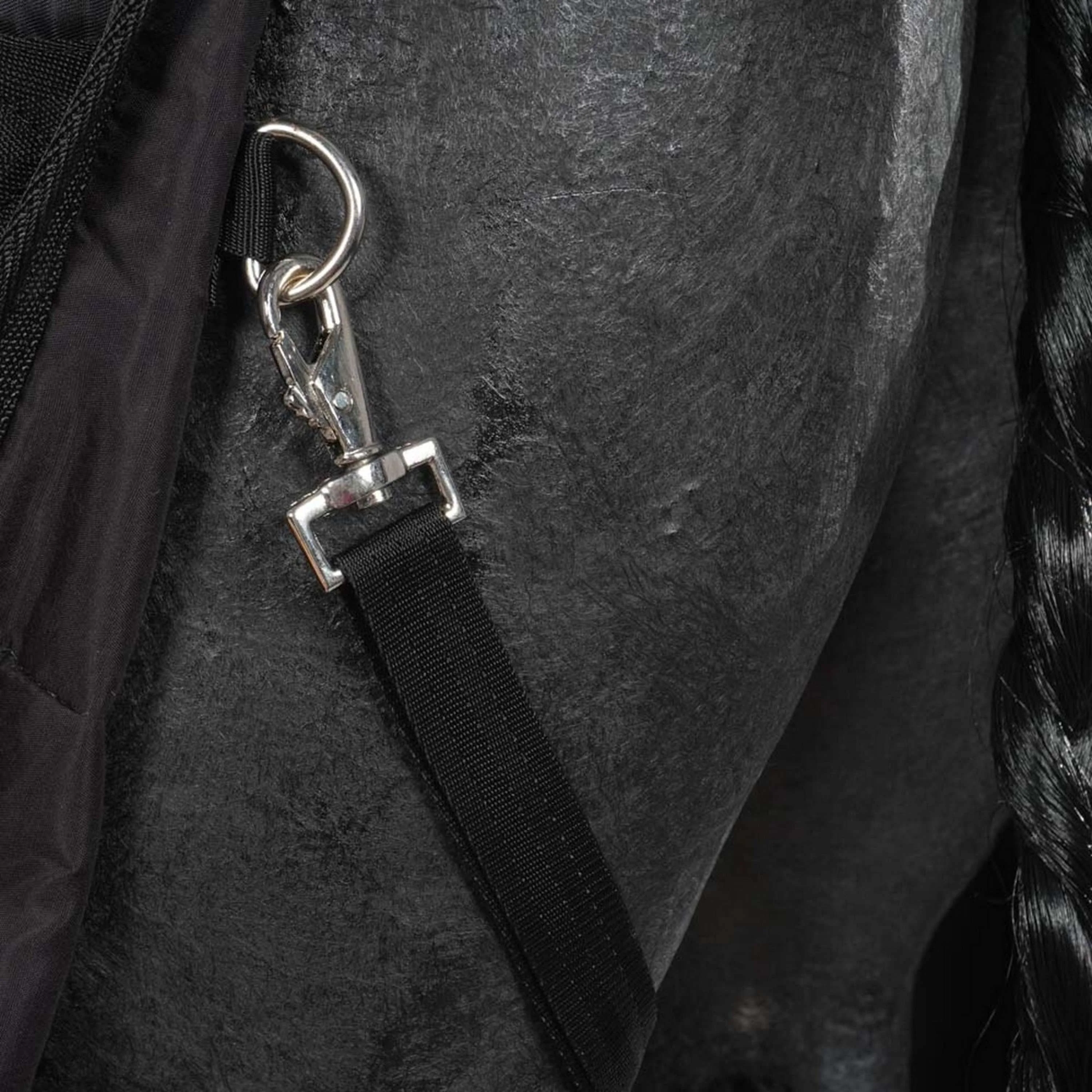 EQUITHÈME Couverture d'Écurie Teddy 200g Noir/Beige - Image 7