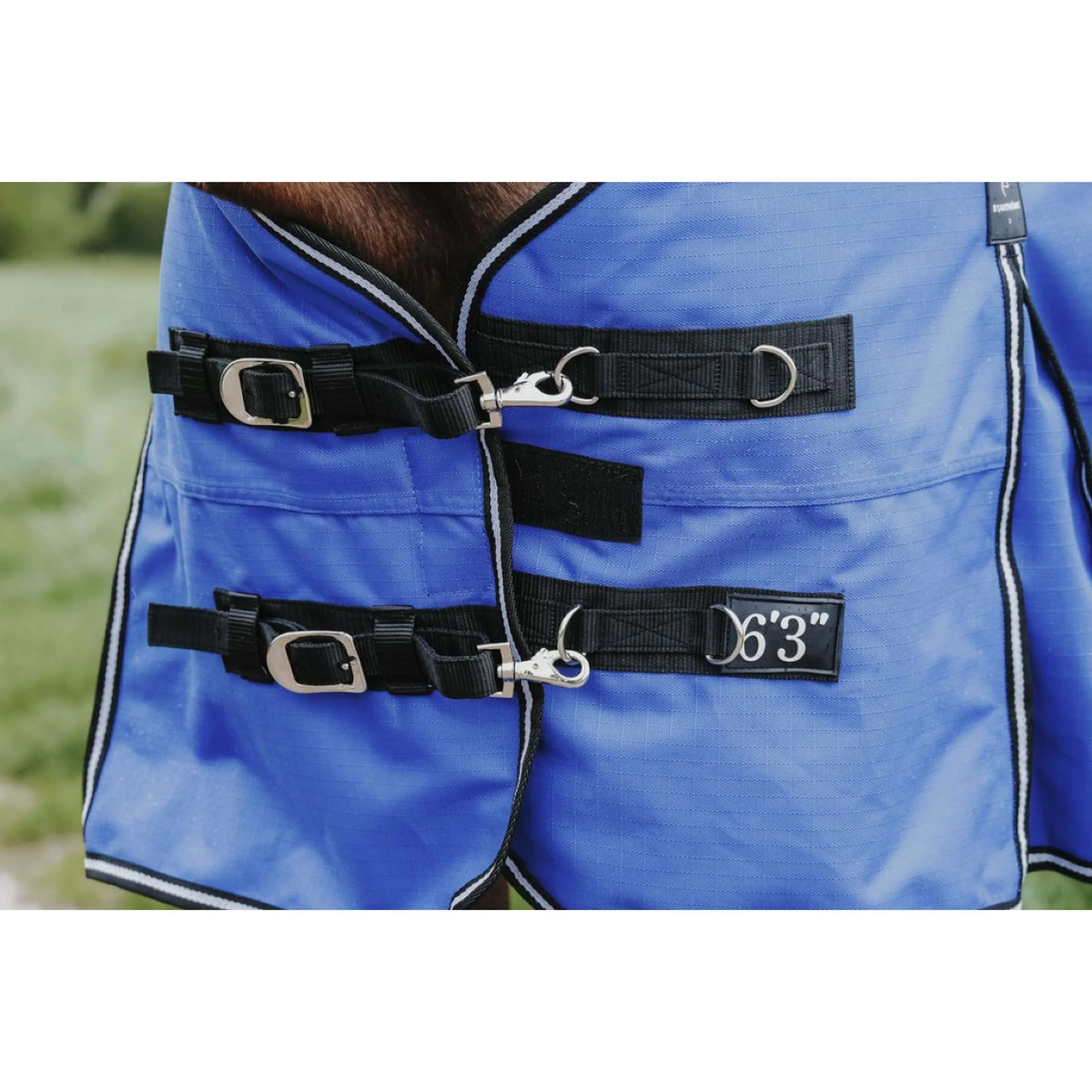 EQUITHÈME Couverture d'Extérieur Tyrex 1200D 100g Aisance Combo Bleu Royal - Image 6