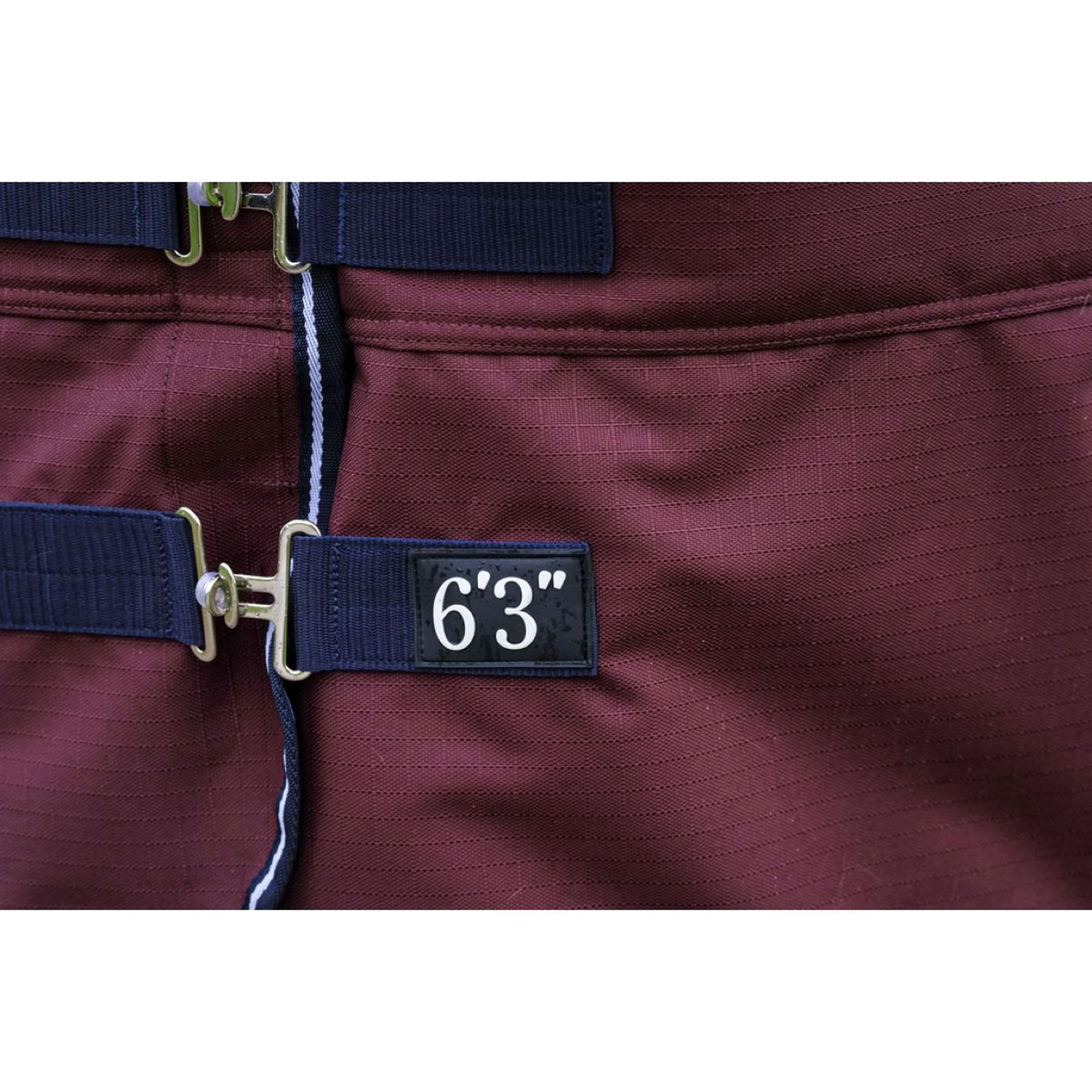 EQUITHÈME Couverture d'Extérieur Tyrex 1200D 150g High Neck Bordeaux - Image 5