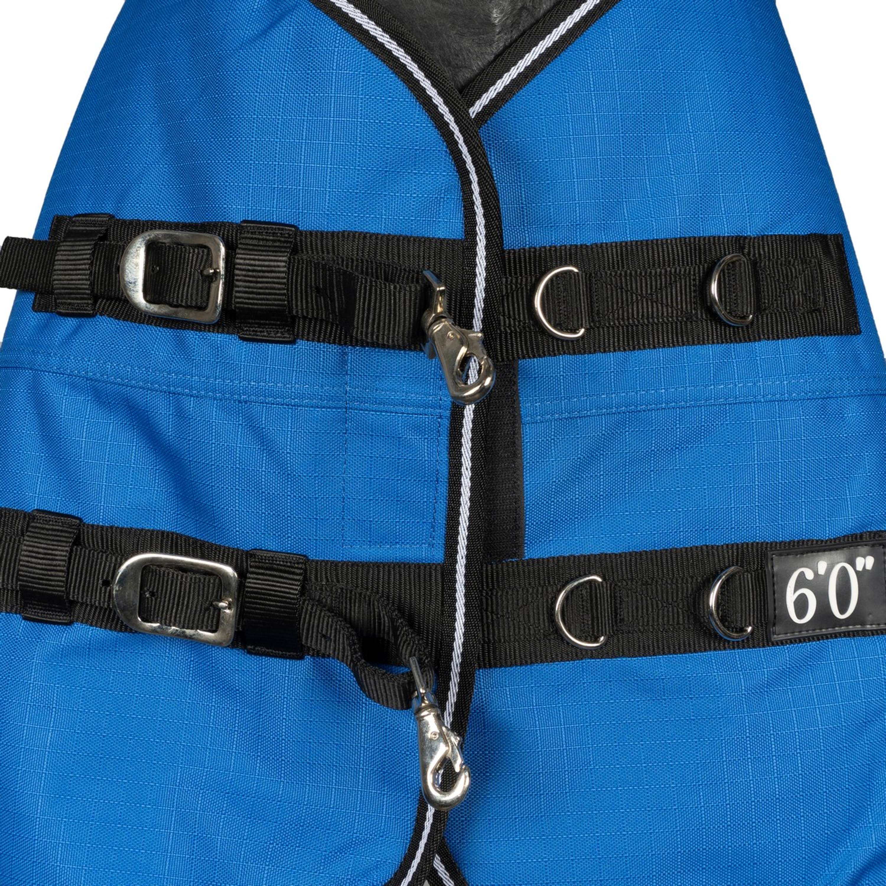EQUITHÈME Couverture d'Extérieur Tyrex 1200D 50g Aisance High Neck Bleu Royal - Image 5