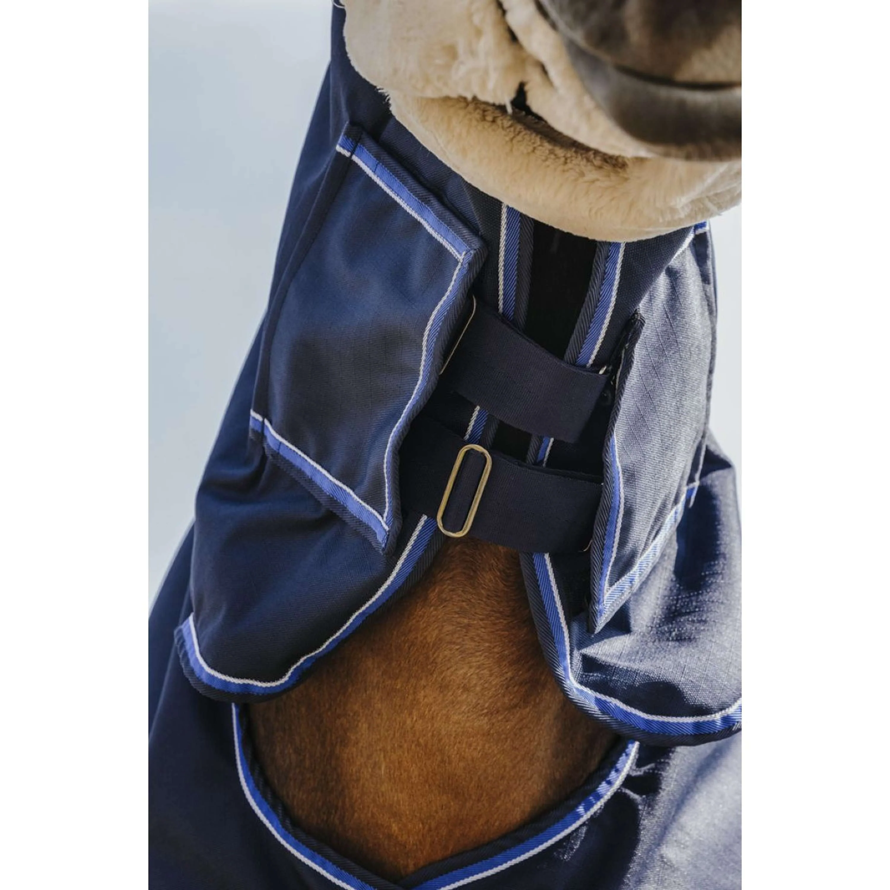 EQUITHÈME Couverture d'Extérieur Classic 1200D Combo 100g Marin - Image 2