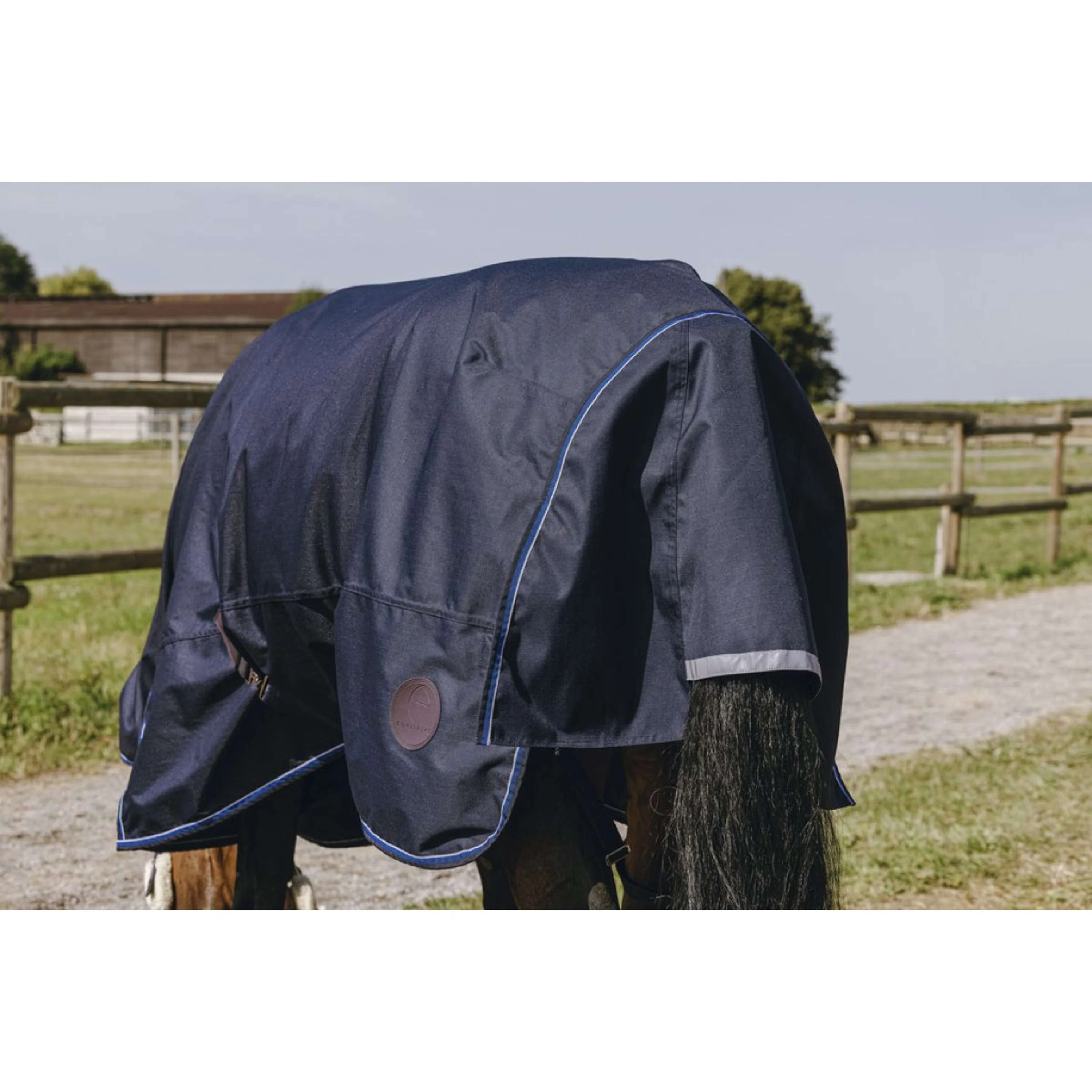 EQUITHÈME Couverture d'Extérieur Classic 1200D Combo 100g Marin - Image 3
