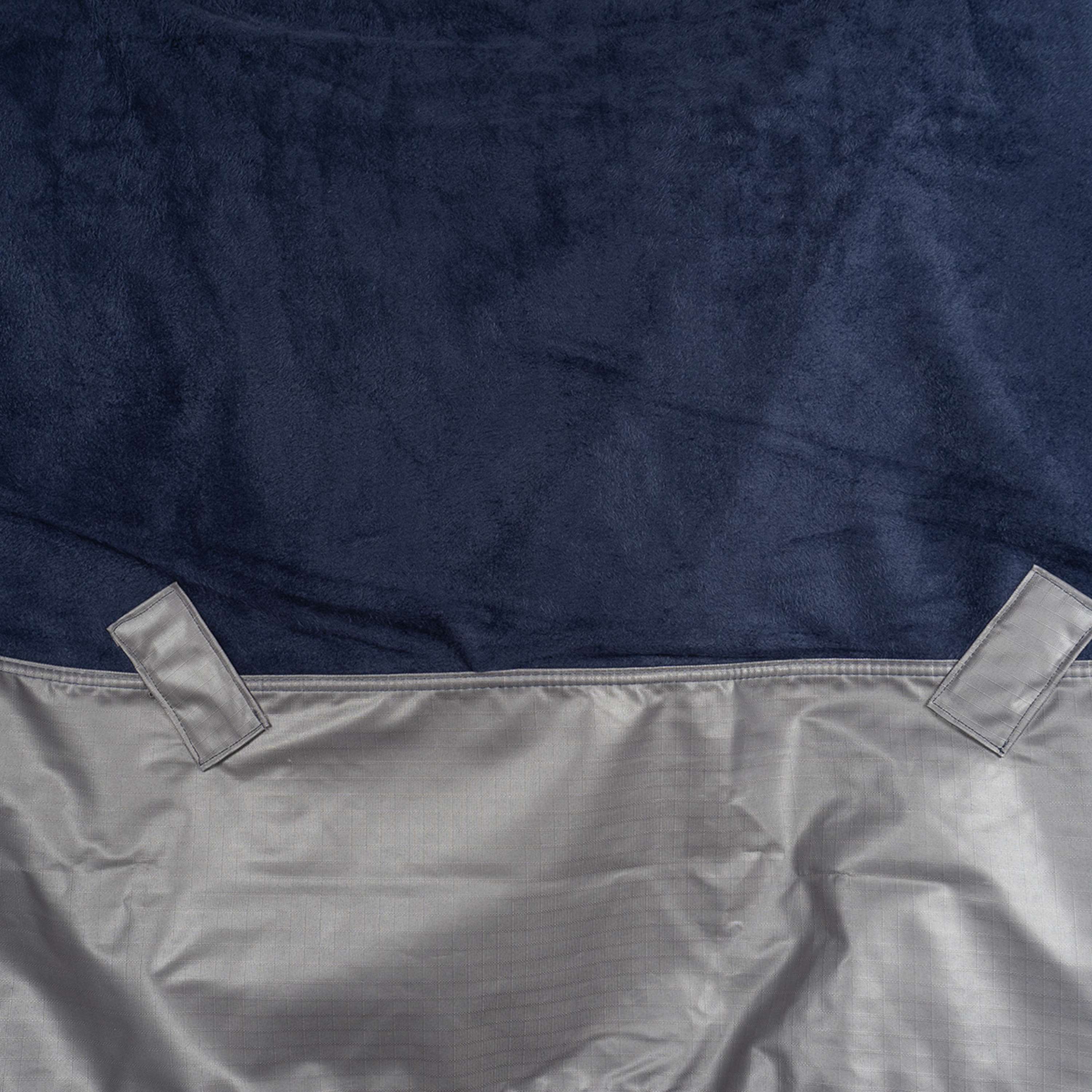 EQUITHÈME Couverture d'Extérieur Tyrex 600 D Fleece 0g Polaire Bleu Marine/Gris - Image 8