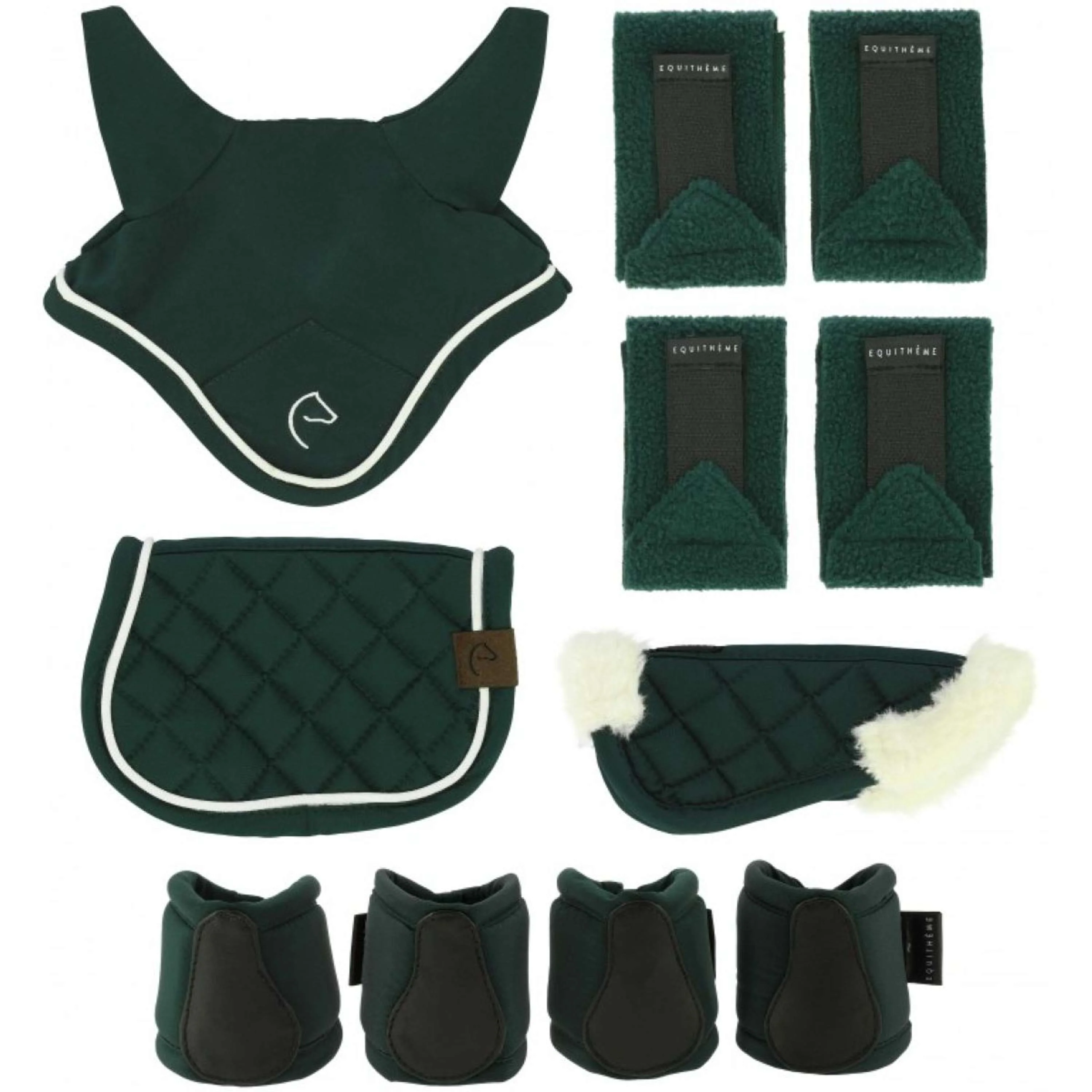 EQUITHÈME Pony Academy Kit d'accessoires Mini Vert foncé