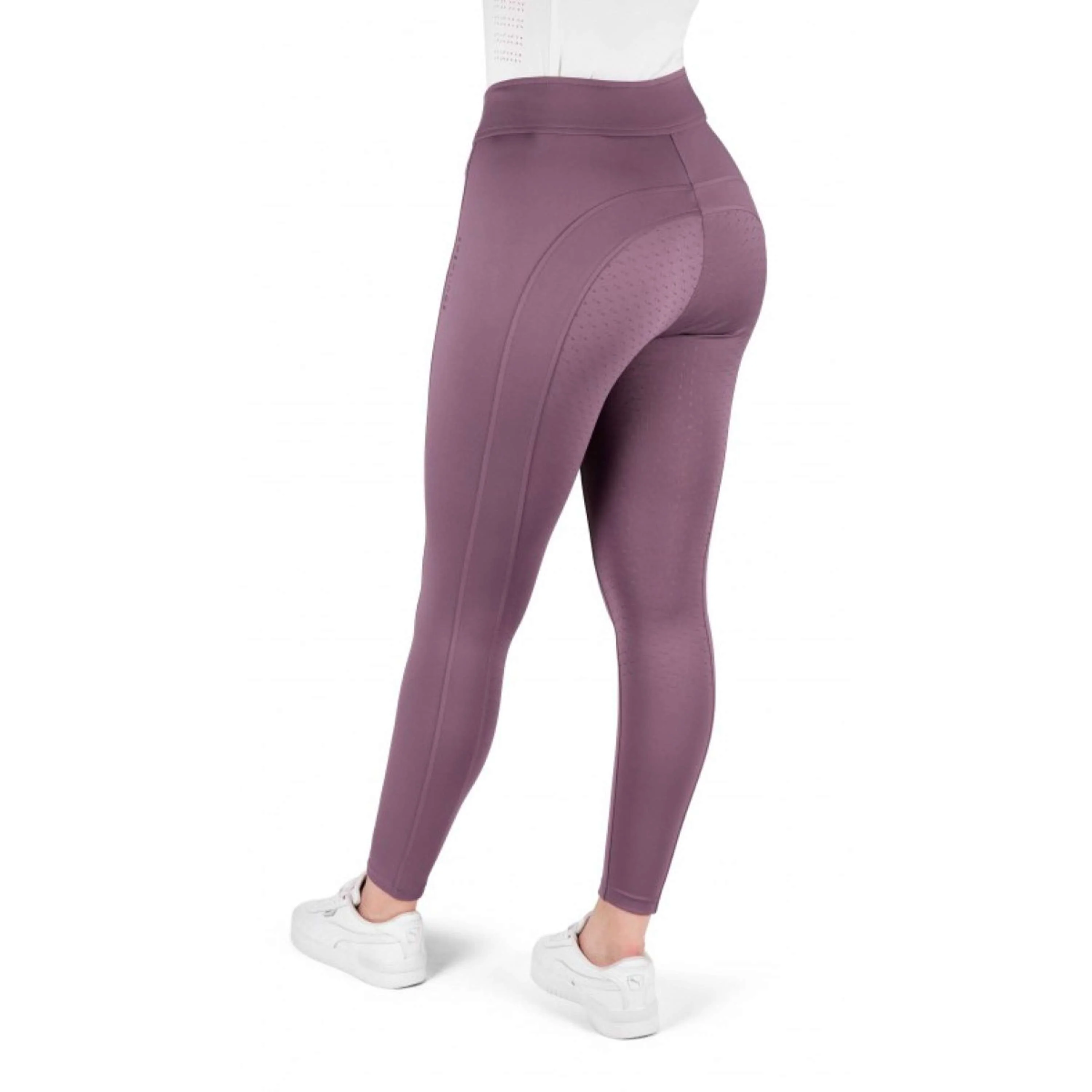 EQUITHÈME Legging d'Équitation Birdy Full Grip Lilas - Image 2