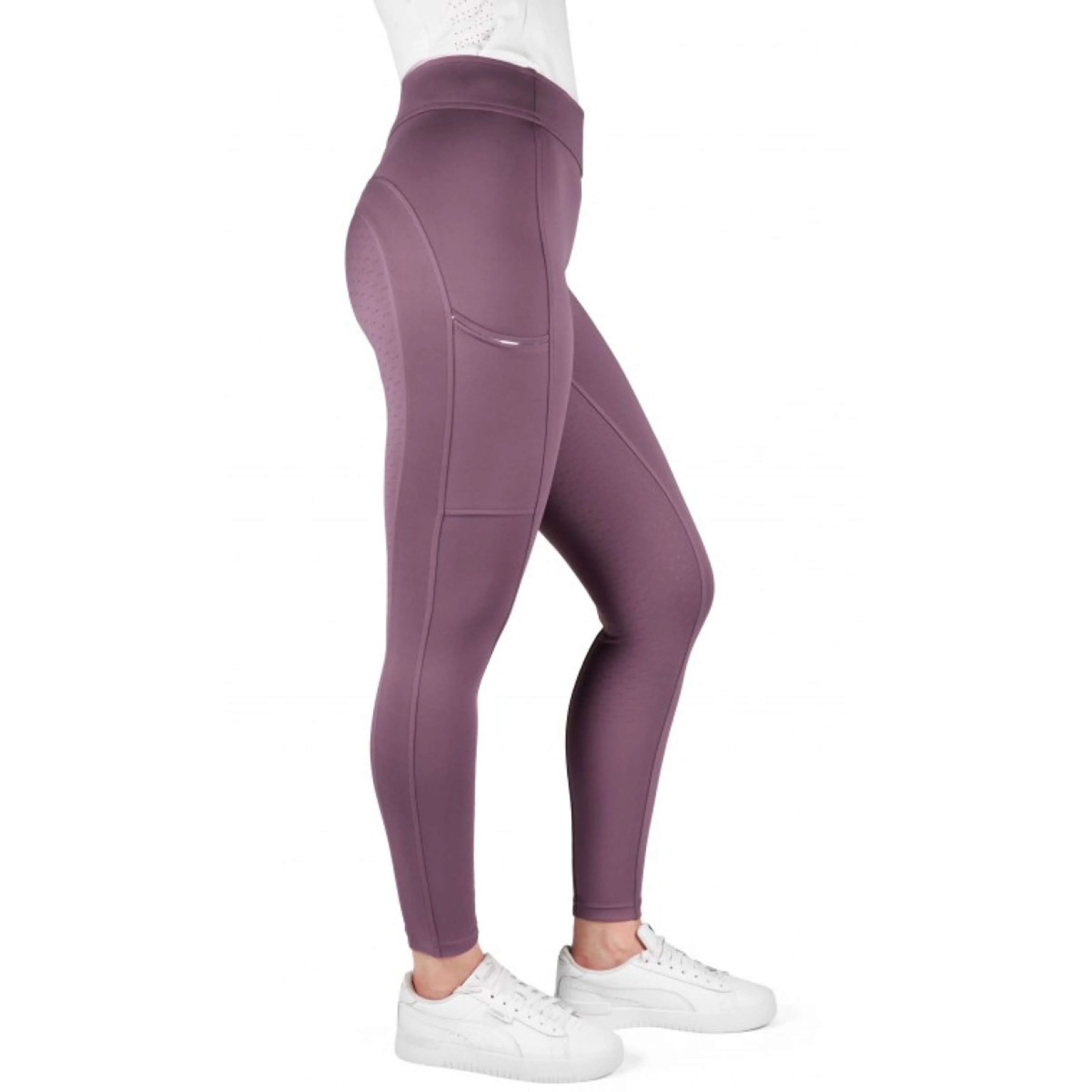 EQUITHÈME Legging d'Équitation Birdy Full Grip Lilas - Image 7