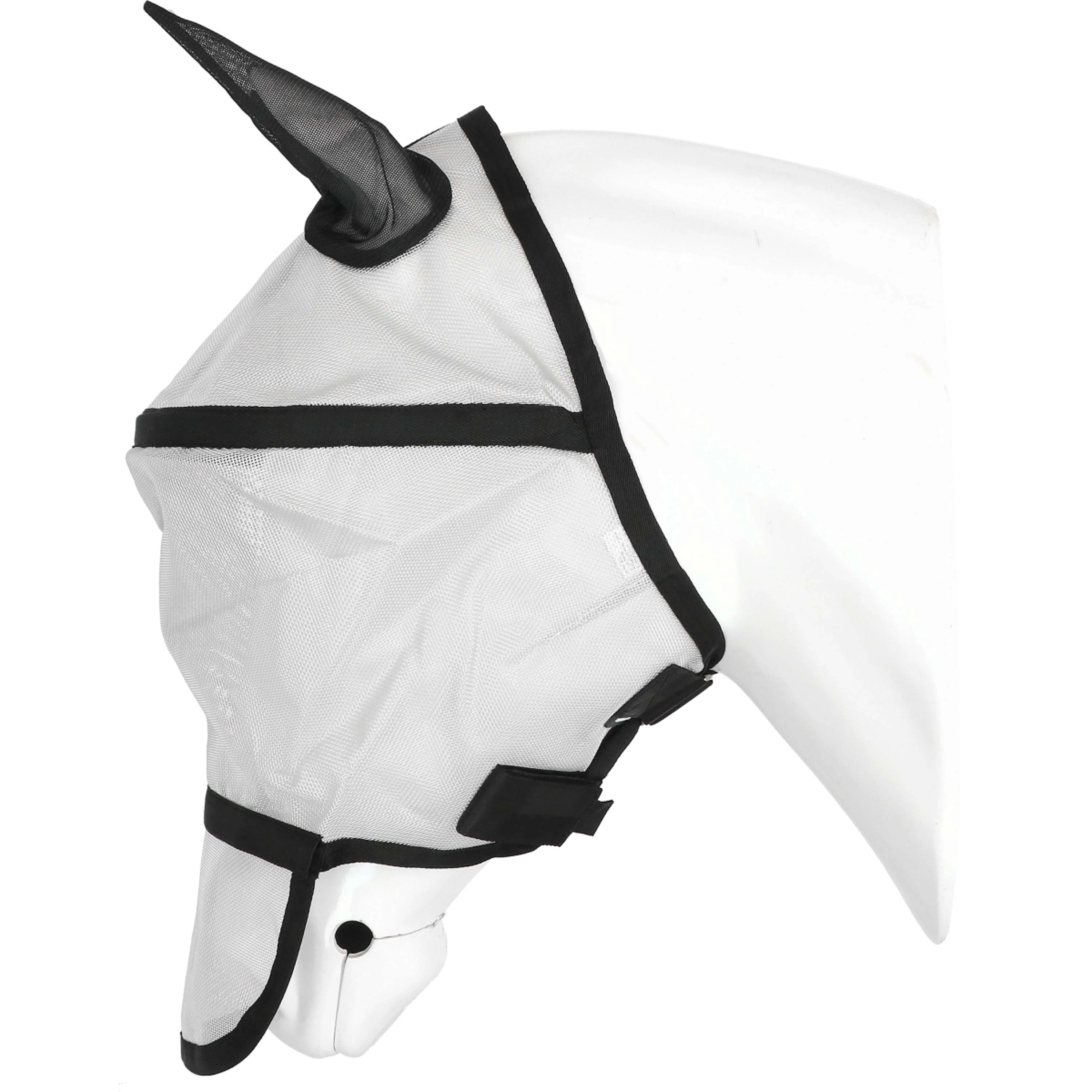 EQUITHÈME Masque Anti-Mouches Protec avec Protection UV Argent - Image 4