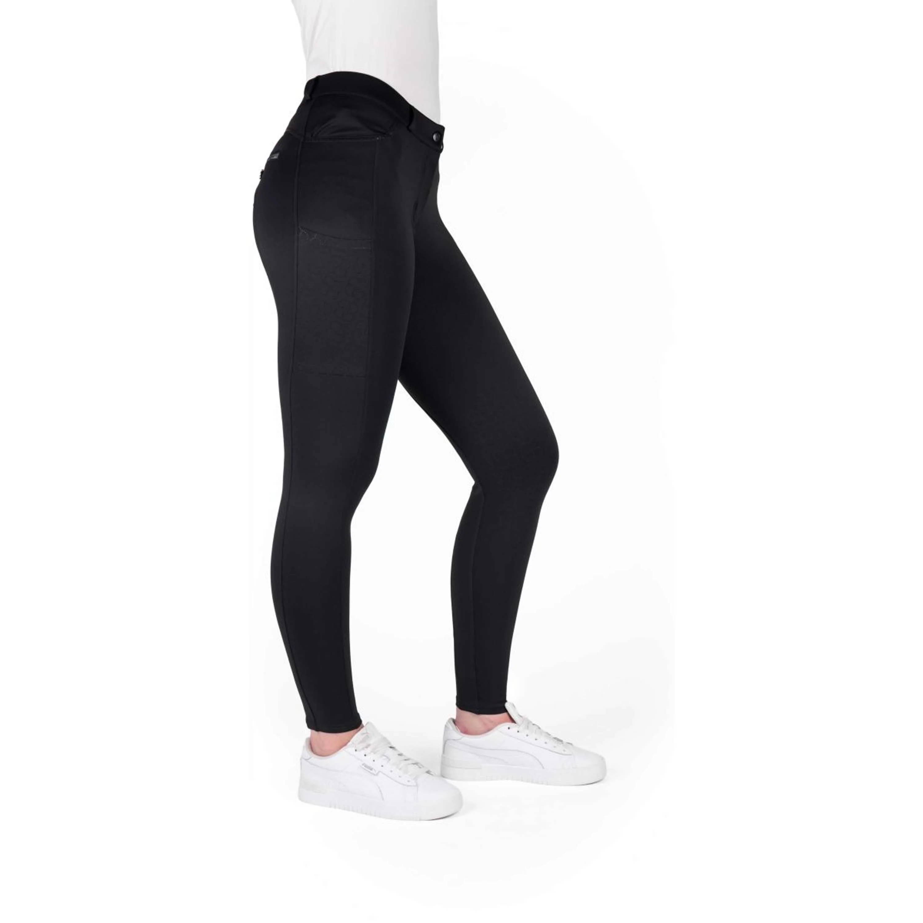 EQUITHÈME Pantalon d'Équitation Capucine Full Grip Noir