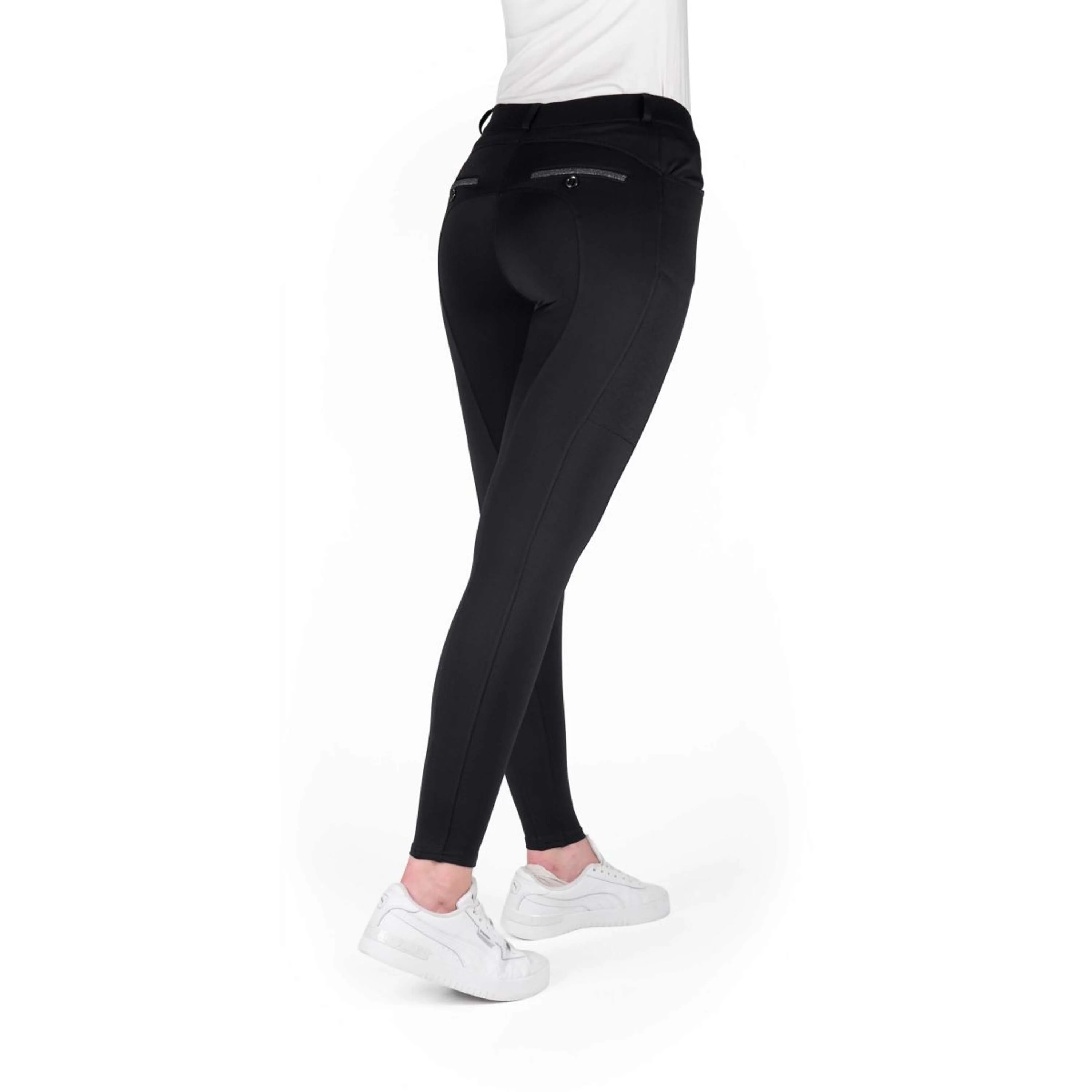 EQUITHÈME Pantalon d'Équitation Capucine Full Grip Noir - Image 6