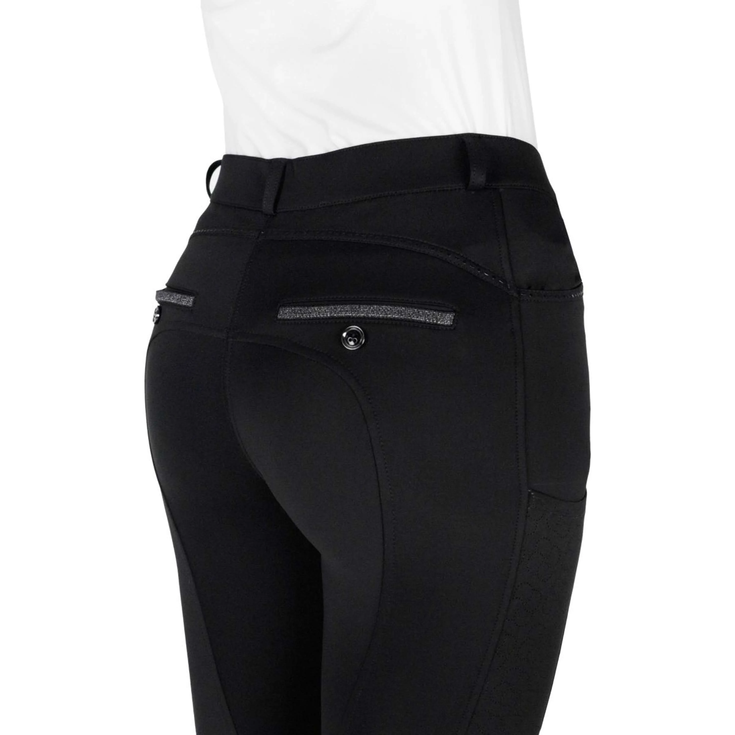 EQUITHÈME Pantalon d'Équitation Capucine Full Grip Noir - Image 7