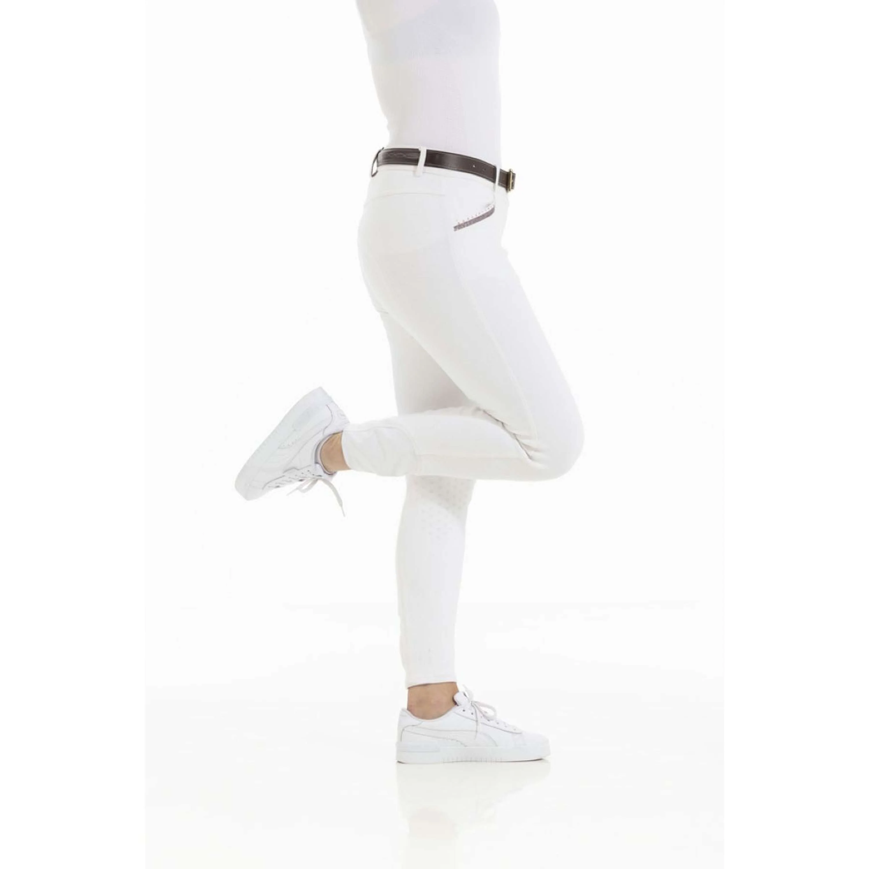 EQUITHÈME Pantalon d'Équitation Kim Organic Cotton Blanc - Image 4