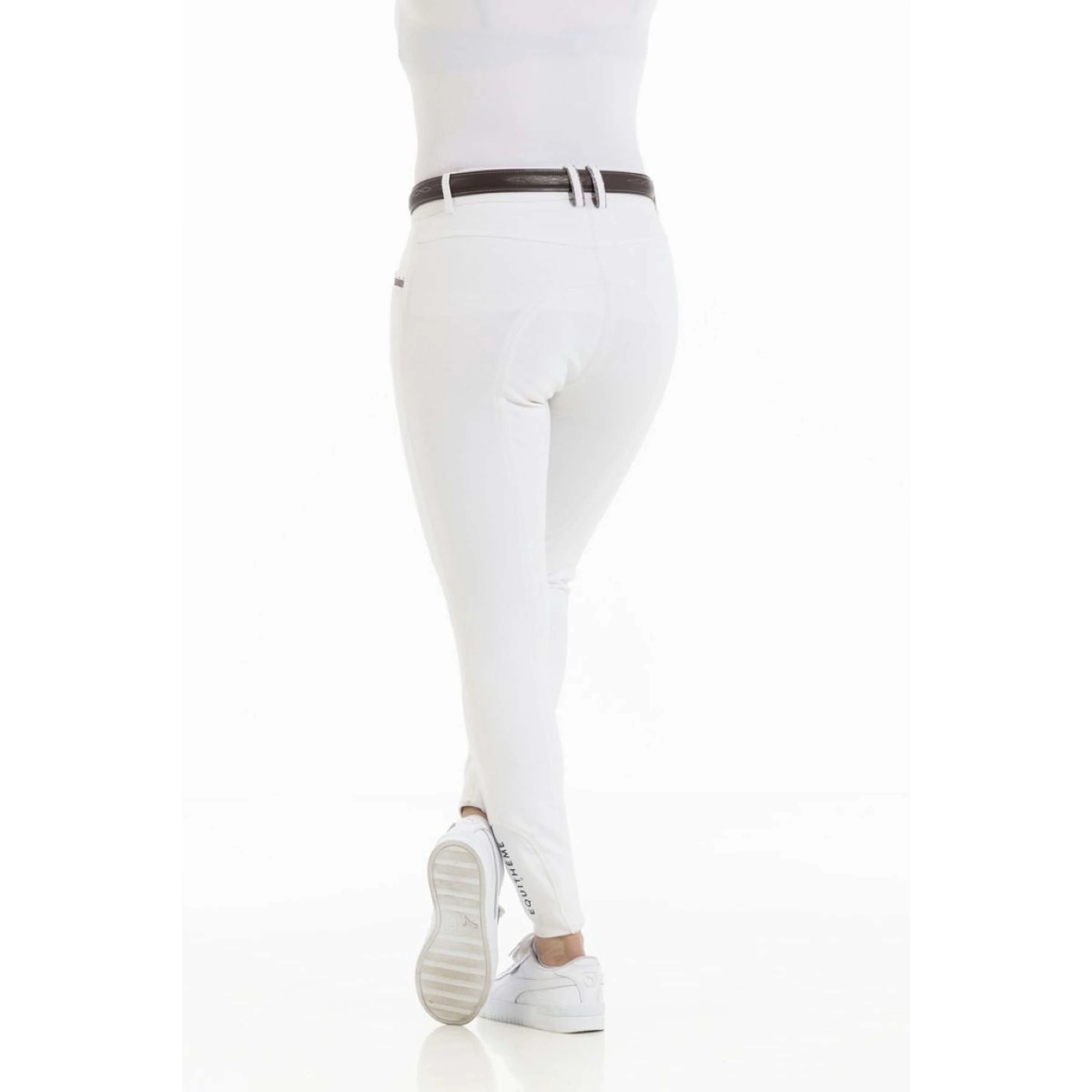 EQUITHÈME Pantalon d'Équitation Kim Organic Cotton Blanc - Image 5