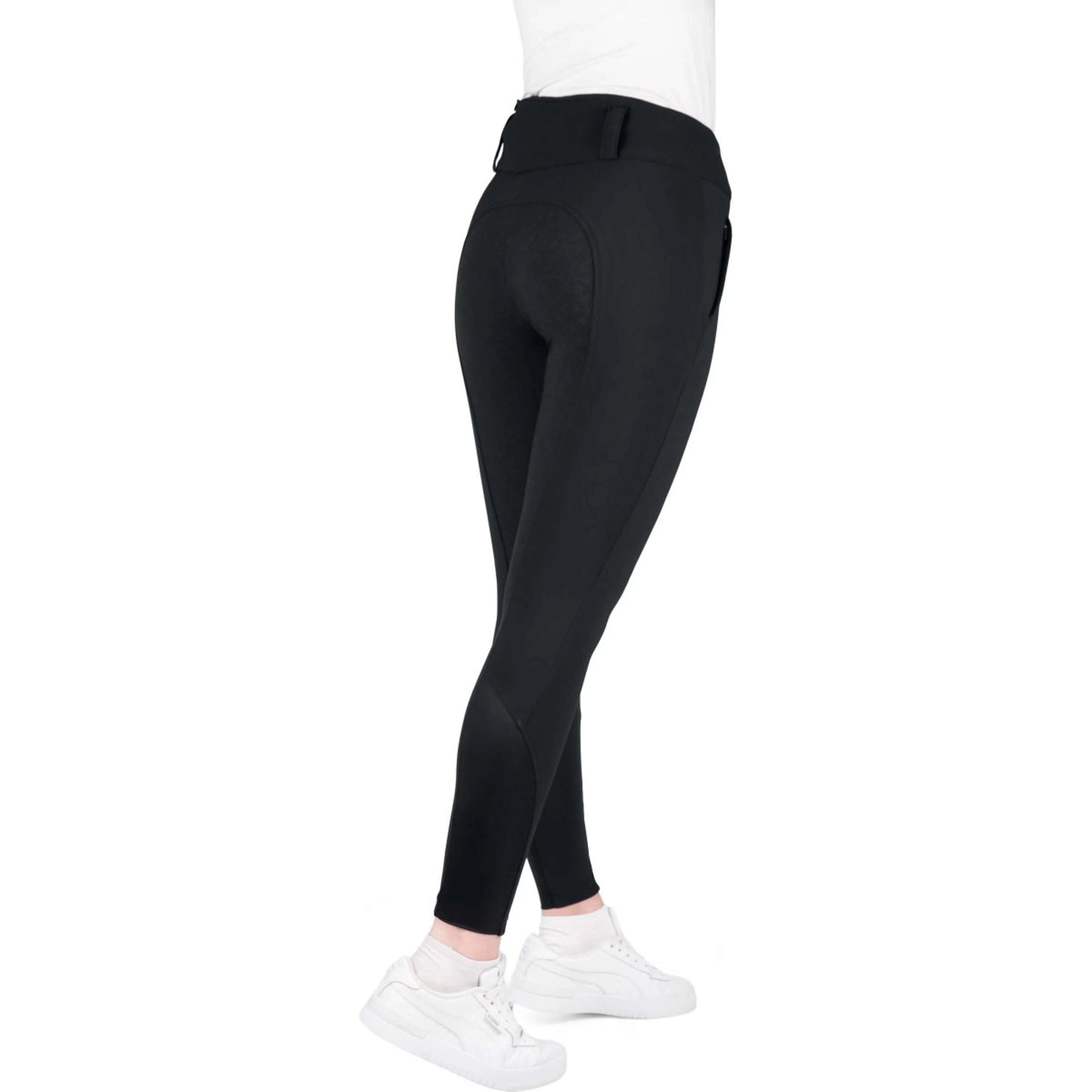EQUITHÈME Pantalon d'Équitation Sierra Heated Full Grip Noir - Image 3