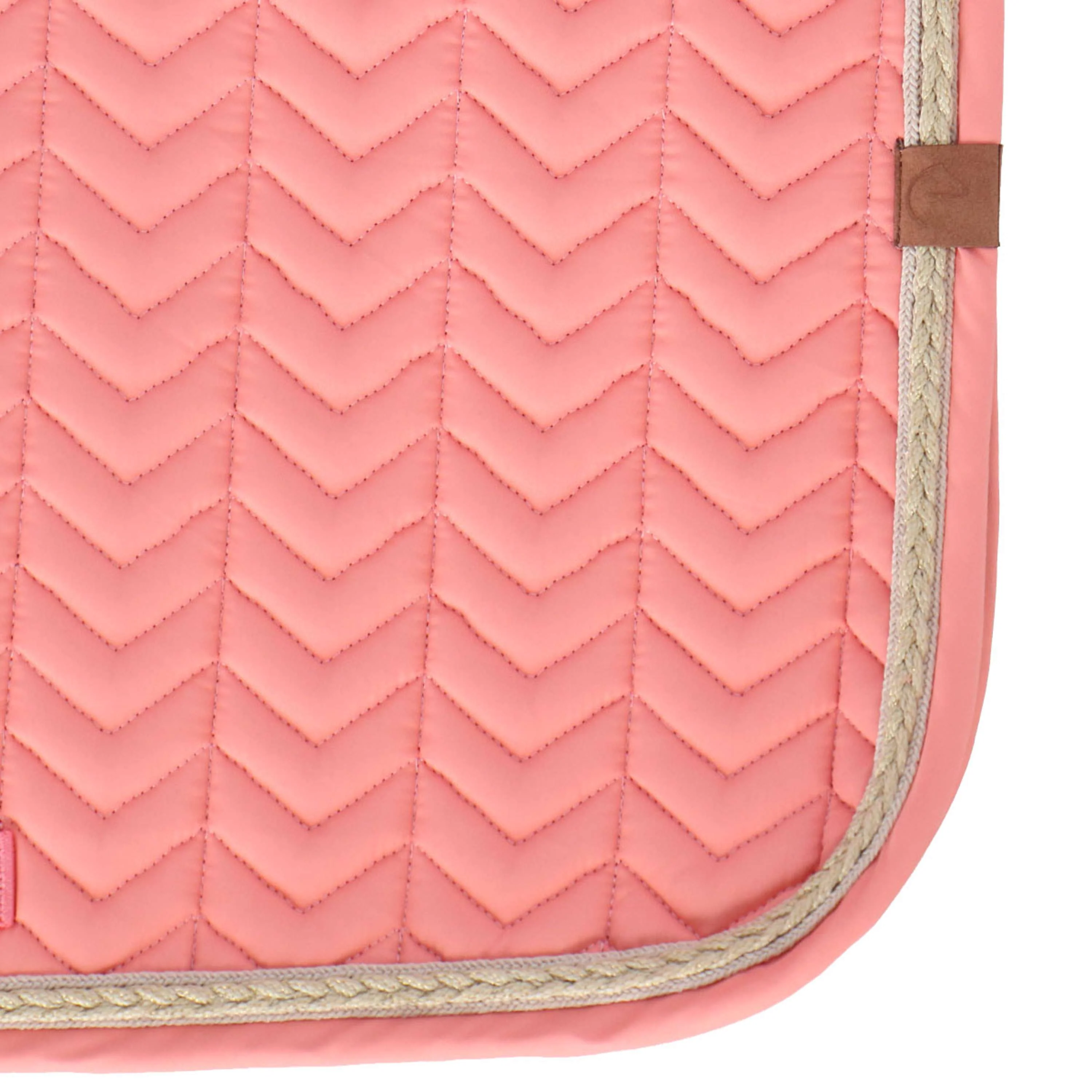 EQUITHÈME Tapis de Selle Softy Jumping Rose Saumon - Image 5