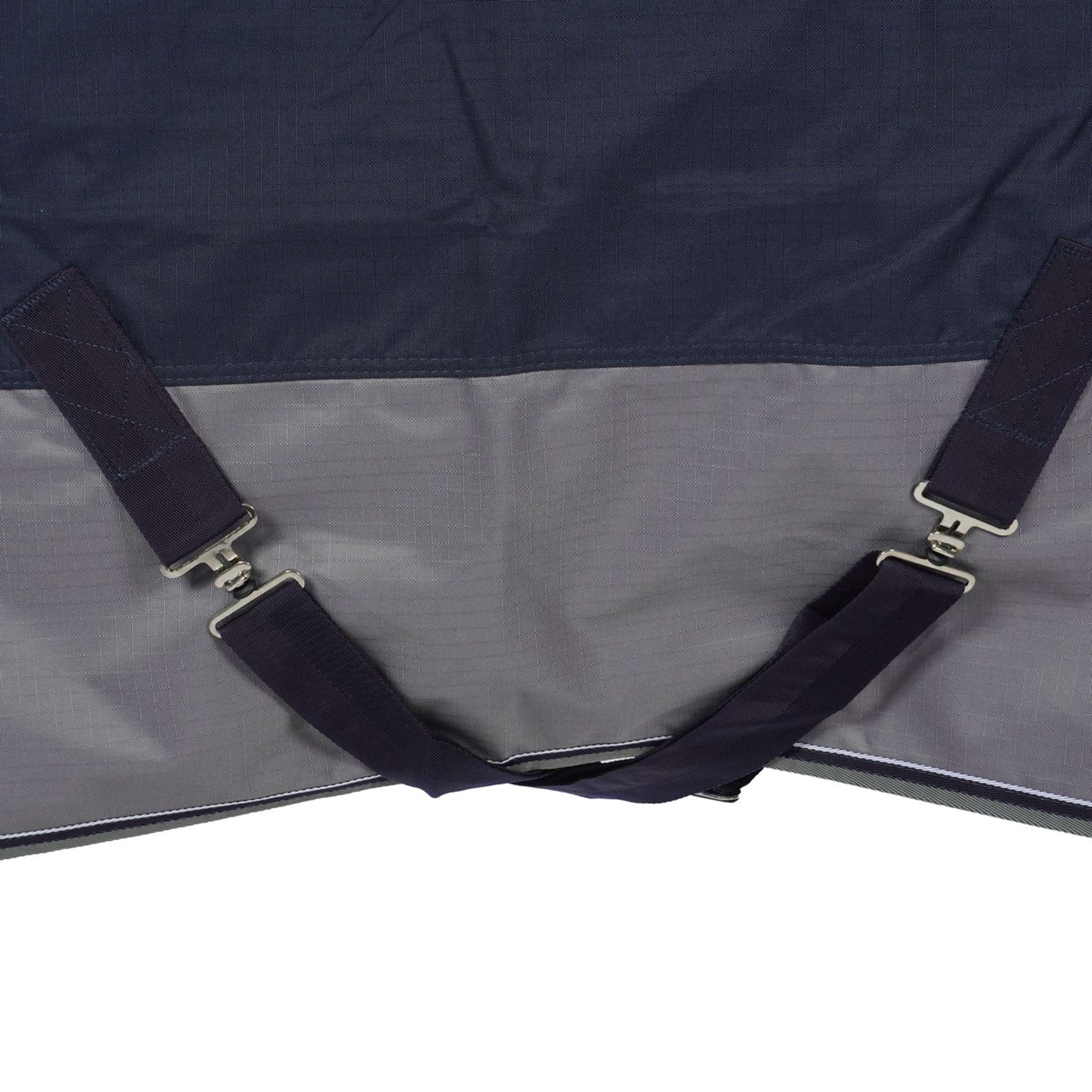 EQUITHÈME Turnout Rug Tyrex 600D 0g Marine/Gris Dots - Image 4